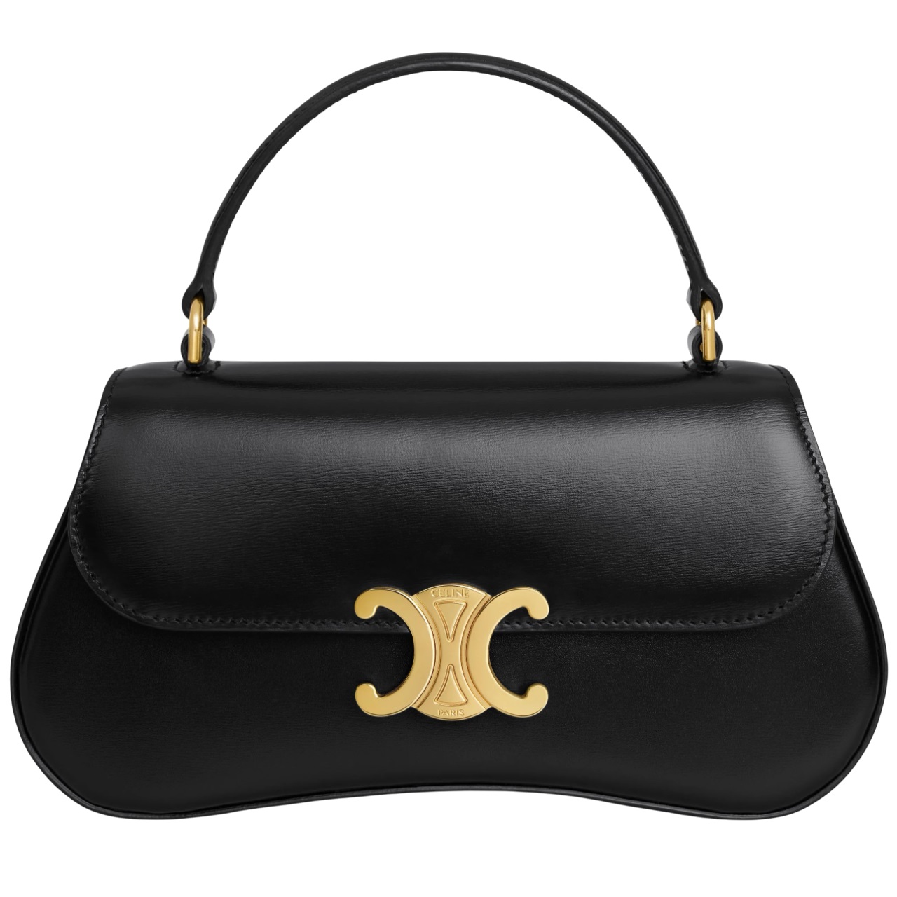 Túi xách đeo chéo Celine Teen Lola In Shiny Calfskin Black 4
