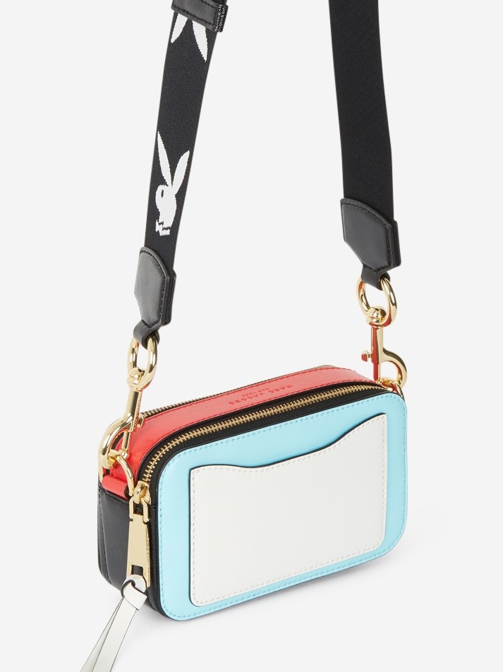 TÚI XÁCH NỮ MARC JACOBS MÀU XANH THE SNAPSHOT SMALL CAMERA BAG IN BABY BLUE MULTI 3