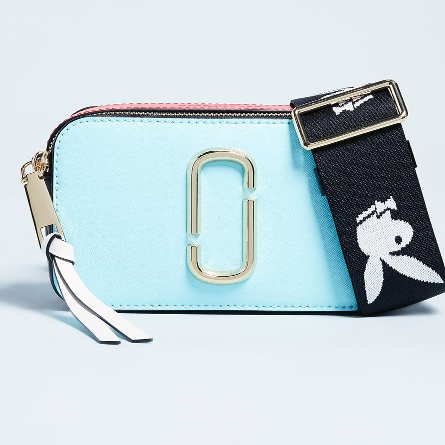 TÚI XÁCH NỮ MARC JACOBS MÀU XANH THE SNAPSHOT SMALL CAMERA BAG IN BABY BLUE MULTI 5