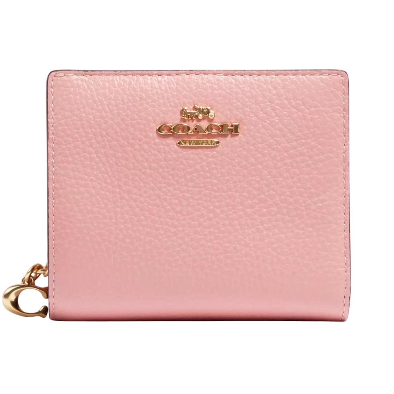 Ví ngắn nữ Coach Snap Wallet Light Blush Refined Pebble Leather C2862 2