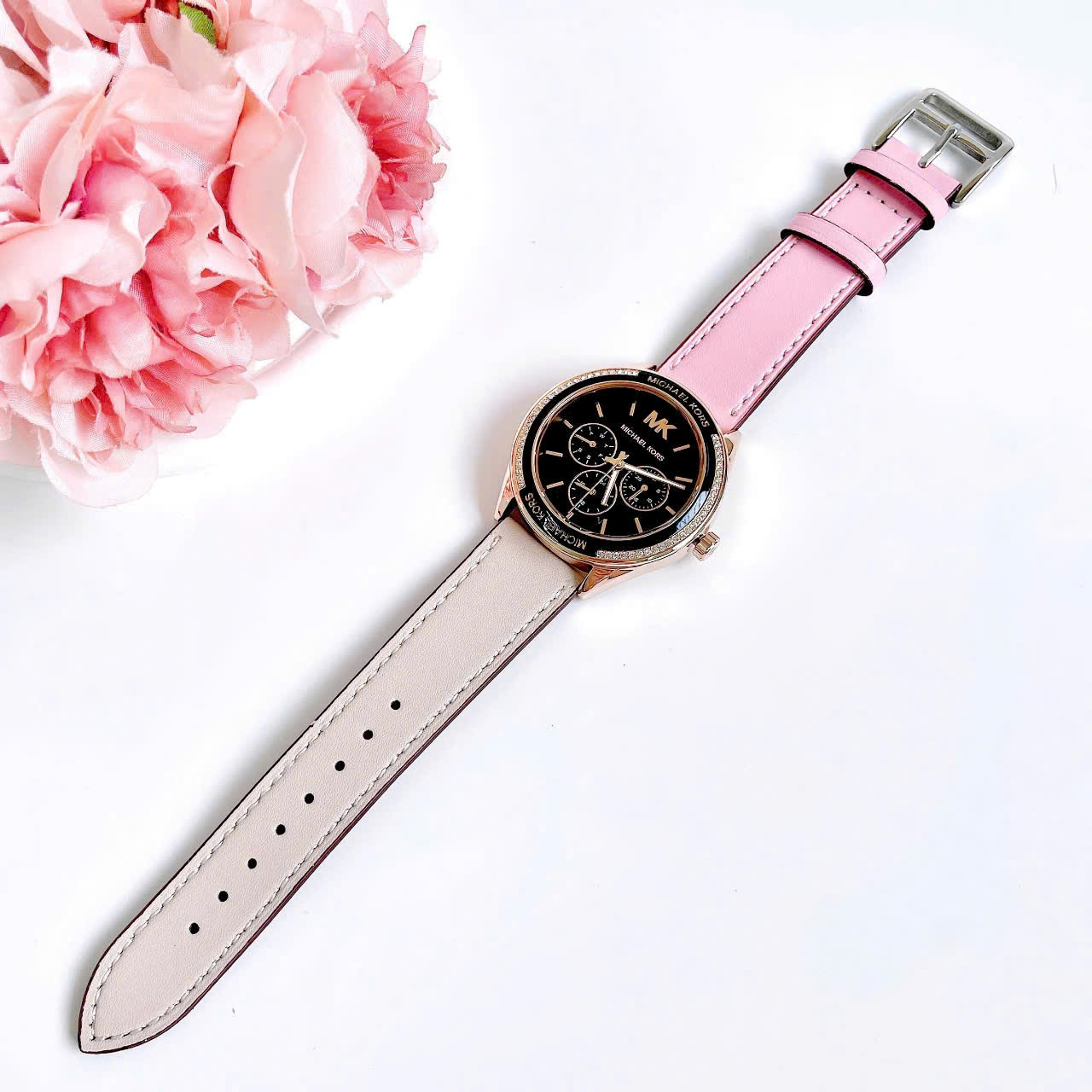Đồng hồ đeo tay MK nữ Michael Kors Quartz Black Silicon Strap Women s Watch MK6944 2
