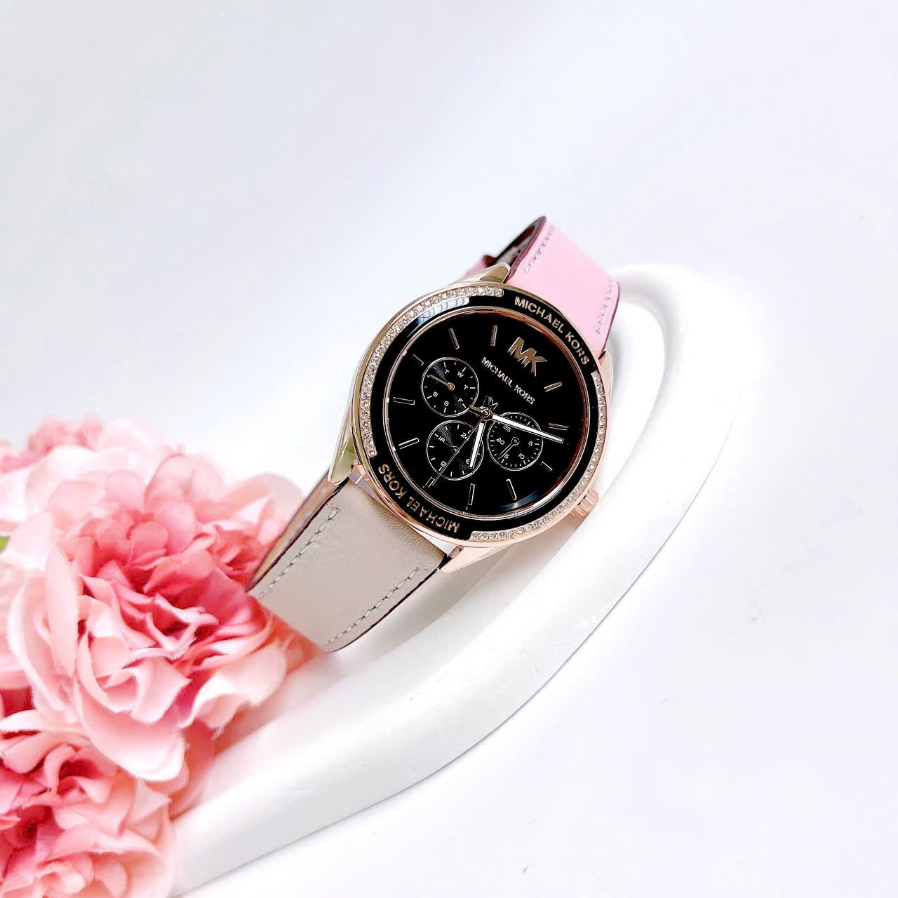 Đồng hồ đeo tay MK nữ Michael Kors Quartz Black Silicon Strap Women s Watch MK6944 11