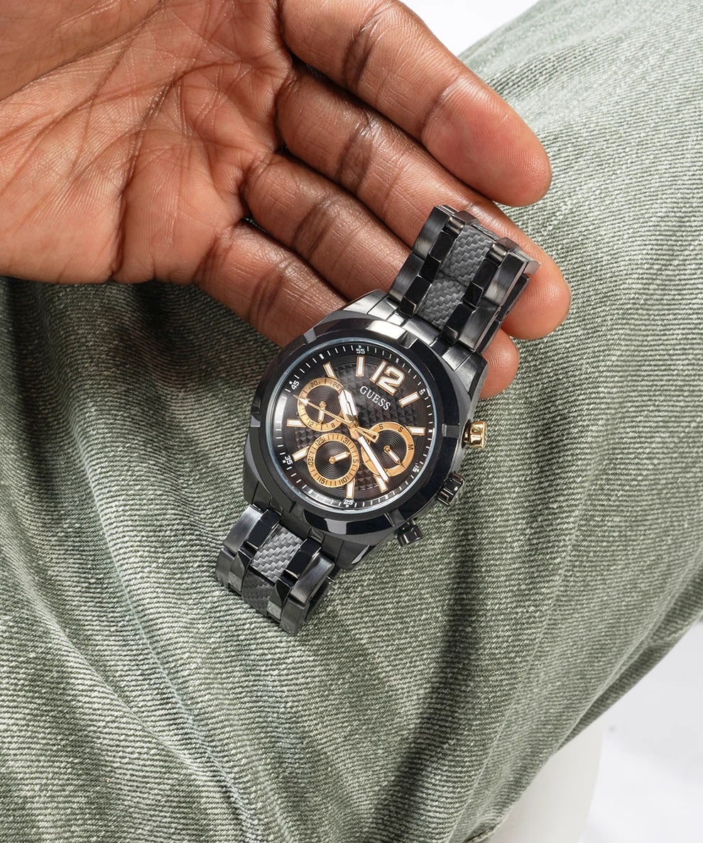 Đồng hồ đeo tay nam Guess Resistance Black Tone Mens Analogue Watch GW0714G4 7