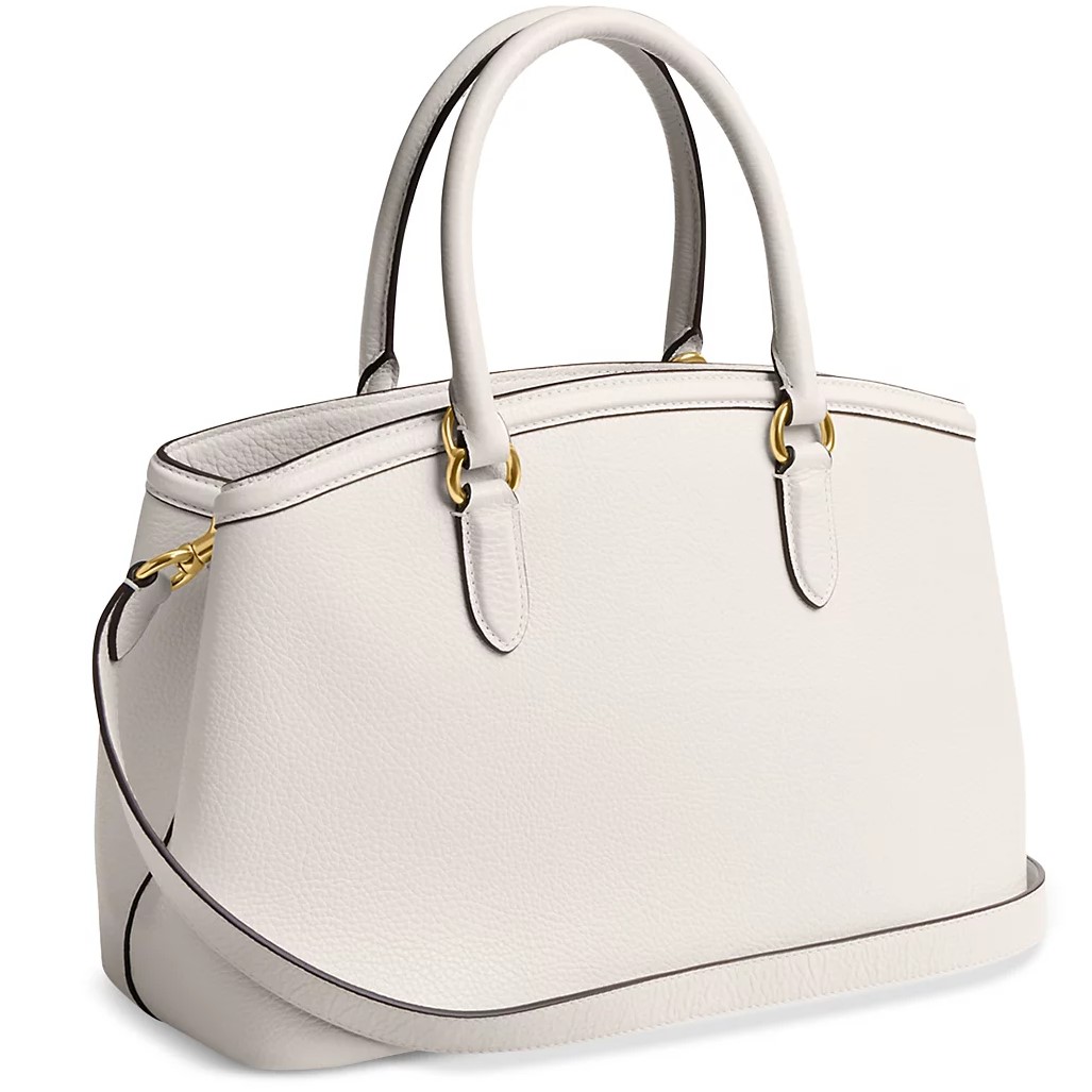 Túi xách Coach nữ Legacy Carryall 28 Refined Pebble Leather Chalk CU024 1