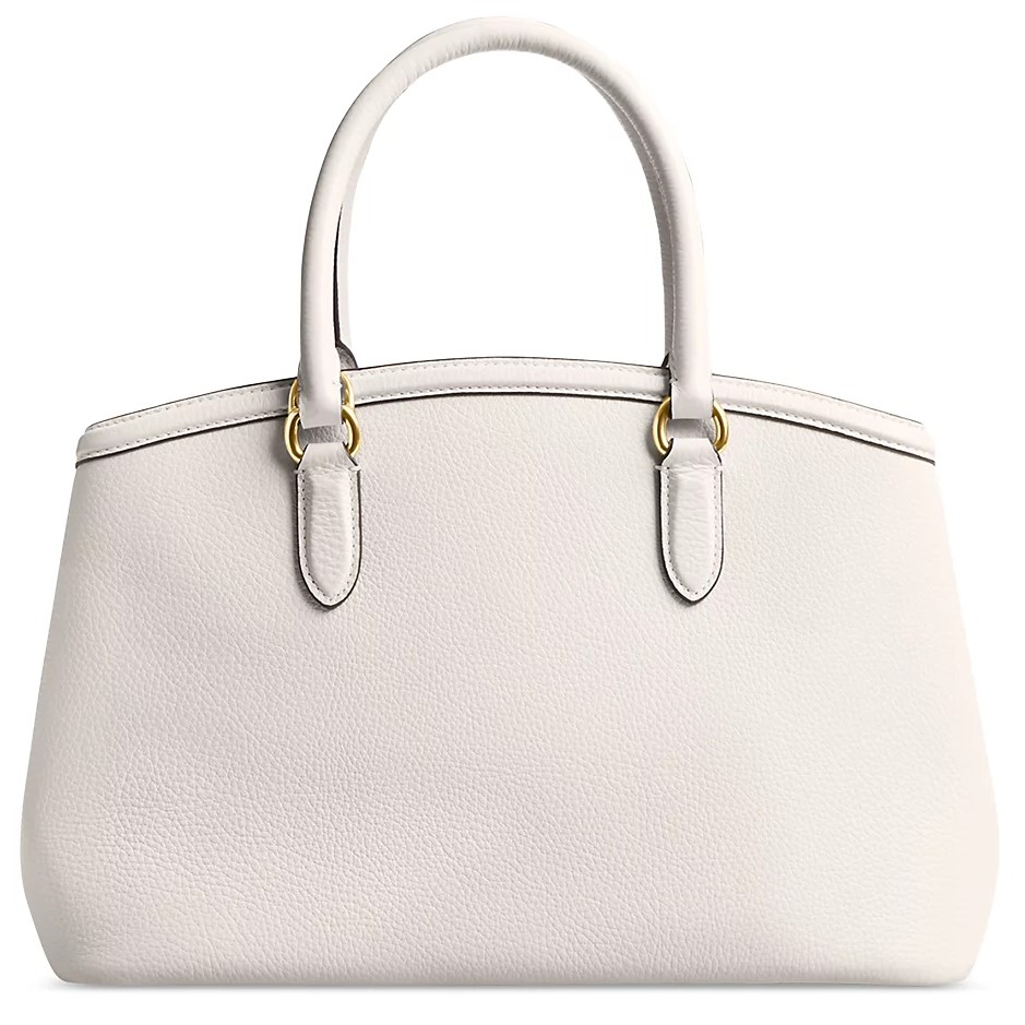 Túi xách Coach nữ Legacy Carryall 28 Refined Pebble Leather Chalk CU024 4