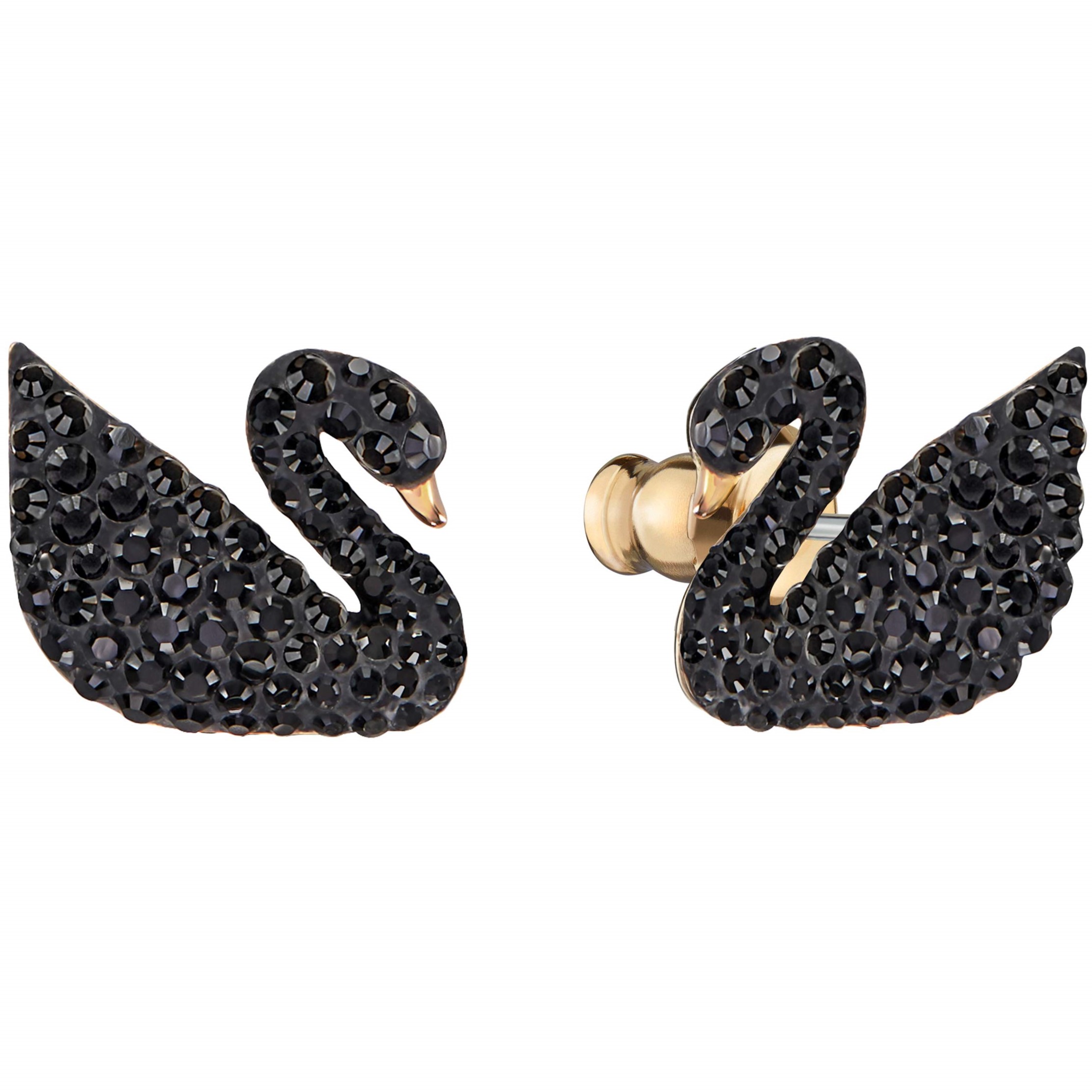 Khuyên Tai Swarovski thiên nga đen Iconic Swan Earrings Black Rose Gold-tone Plated 5193949 3