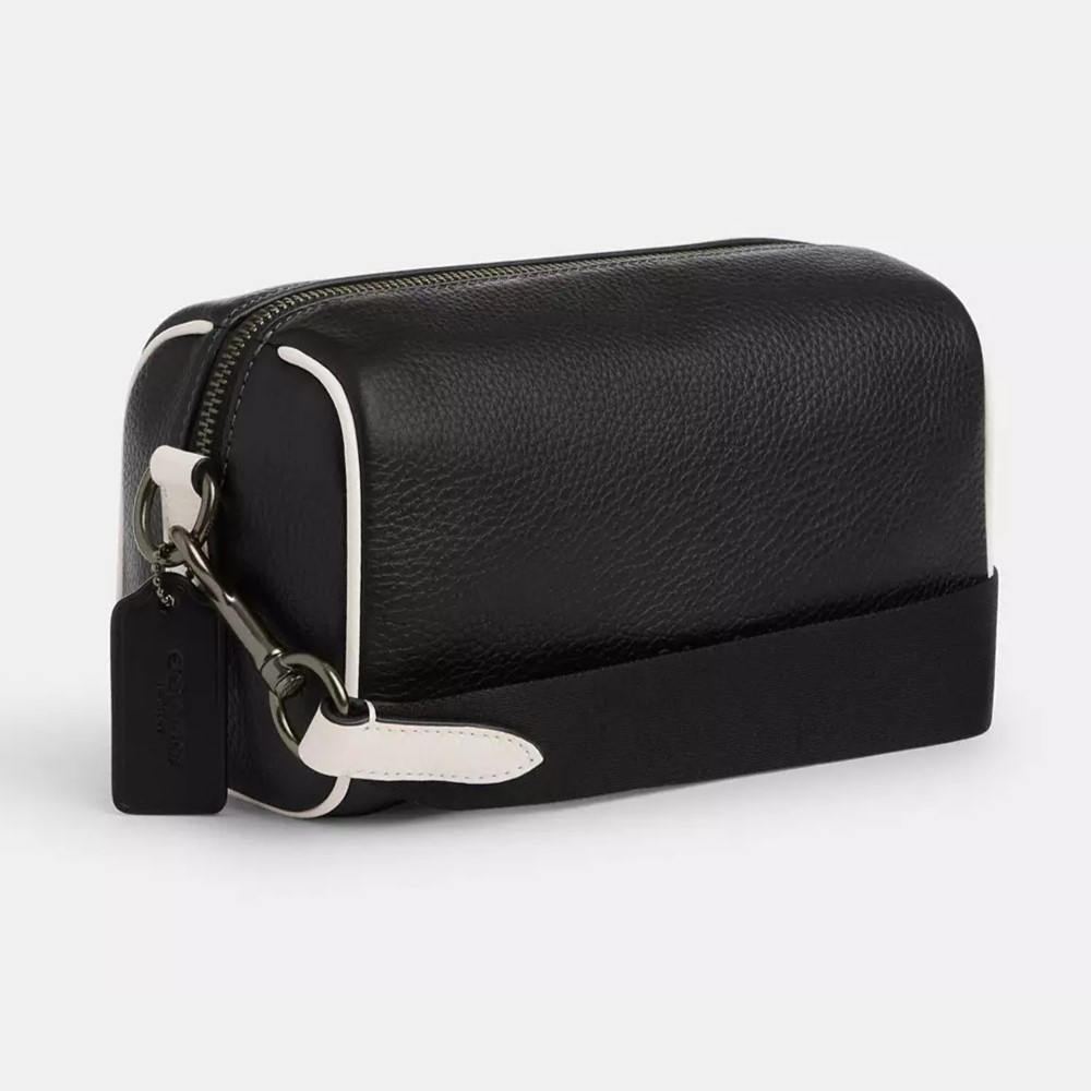 TÚI ĐEO CHÉO UNISEX COACH AXEL GUNMETAL BLACK REFINED PEBBLE LEATHER CROSSBODY BAG CP172 2