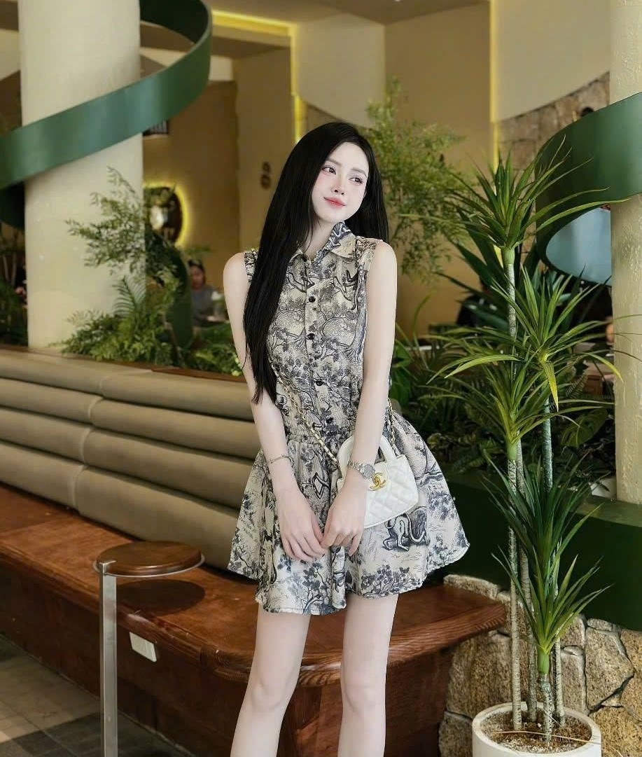 Combo áo váy xòe ngắn Dior 2