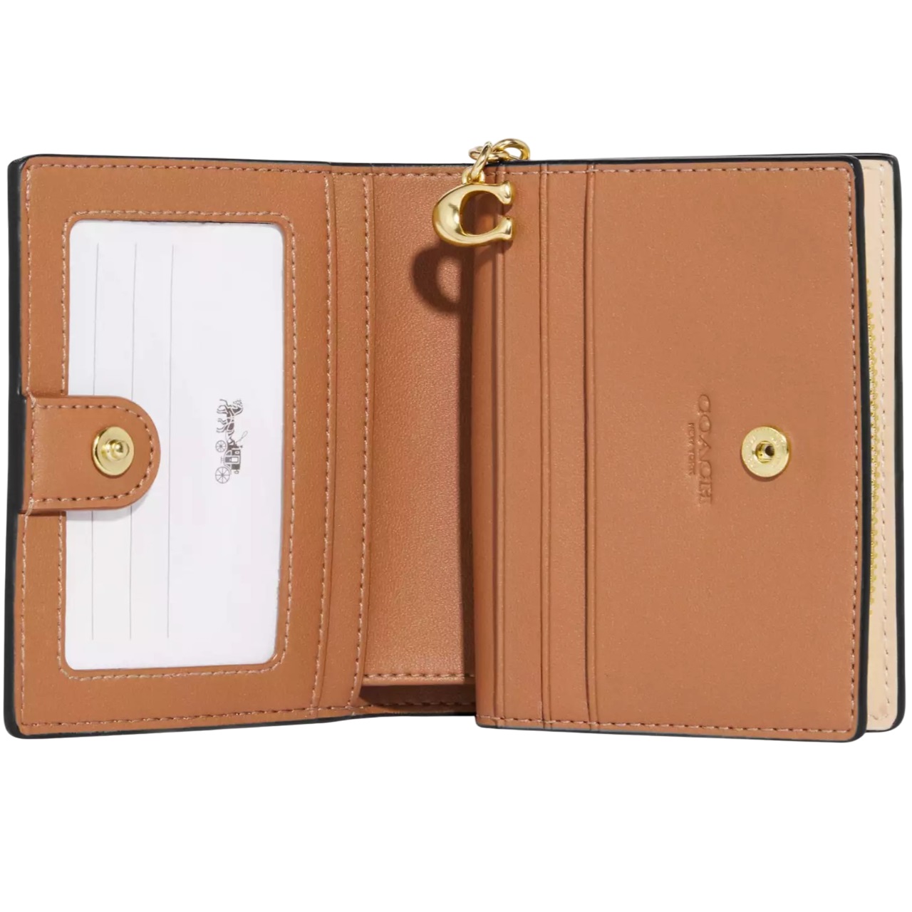 Ví nữ Coach ngắn Snap Wallet With Graphic Ditsy Floral Print CA782 2