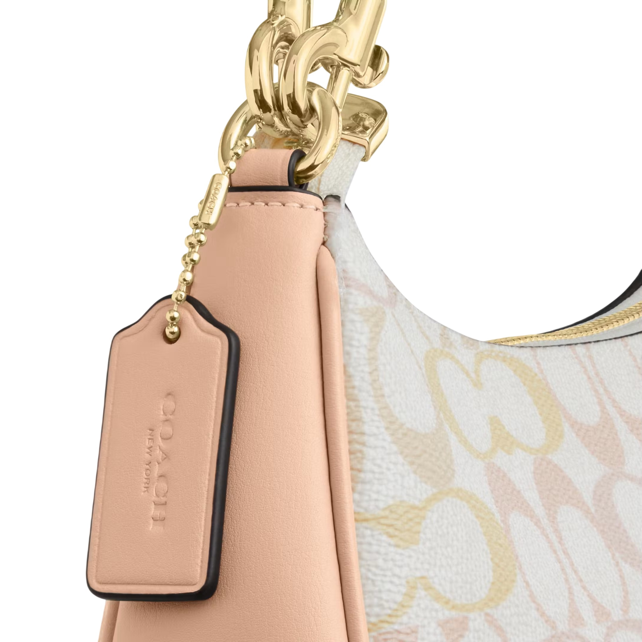 Túi đeo chéo Coach Teri Shoulder Bag In Pretty Signature Canvas Chalk Pink CDZ05 11