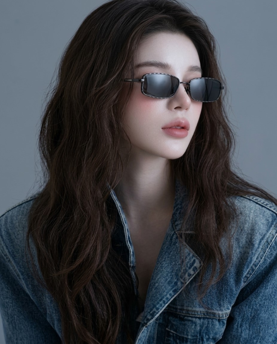 Mắt kính Chanel Rectangle Sunglasses Black 4295 2