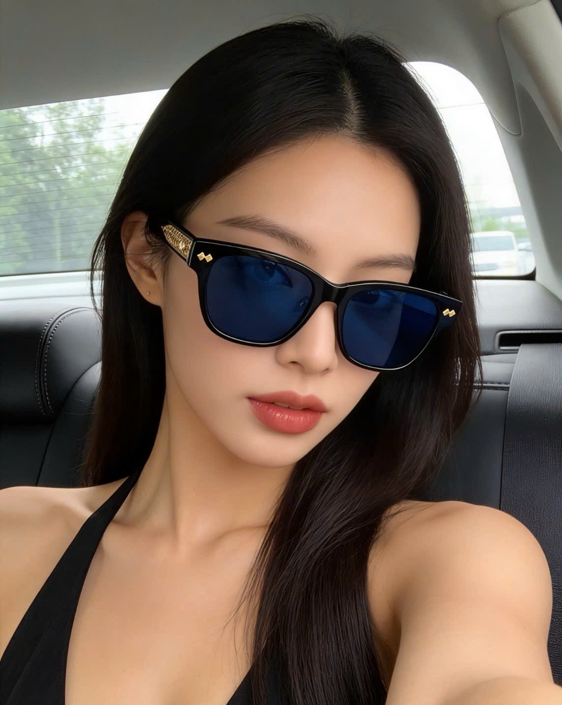 Kính mát Bottega Veneta Intrecciato Panthos Sunglasses Black BV1441S 5