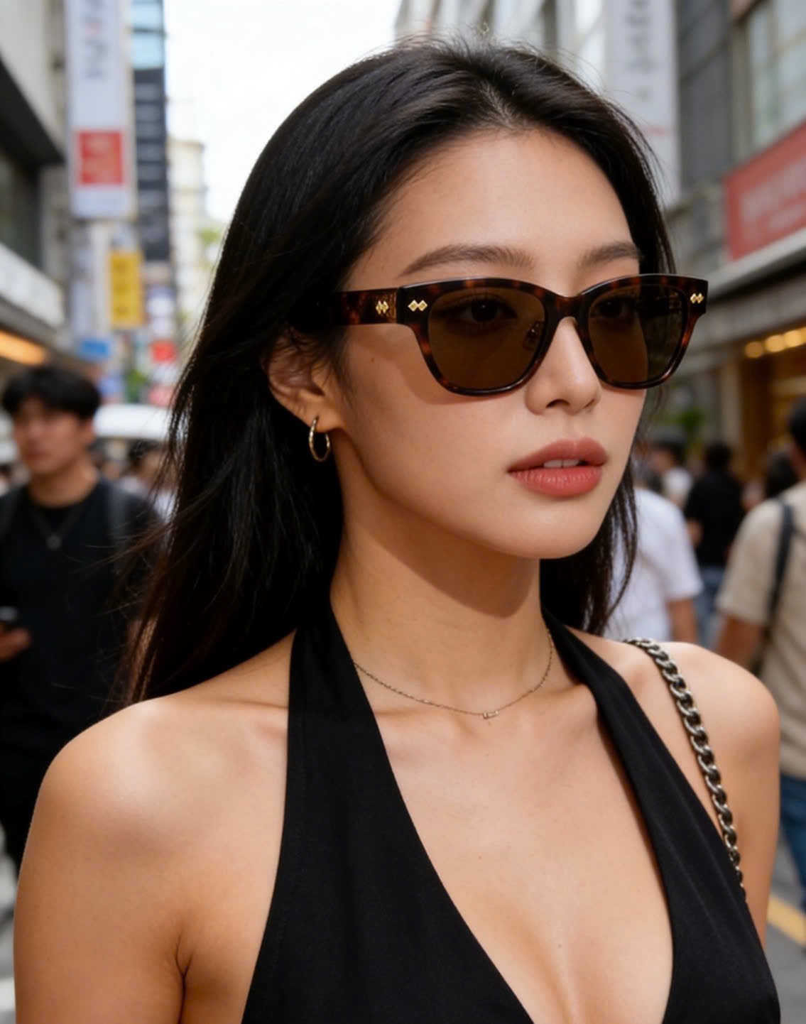 Kính mát Bottega Veneta Intrecciato Panthos Sunglasses Black BV1441S 10