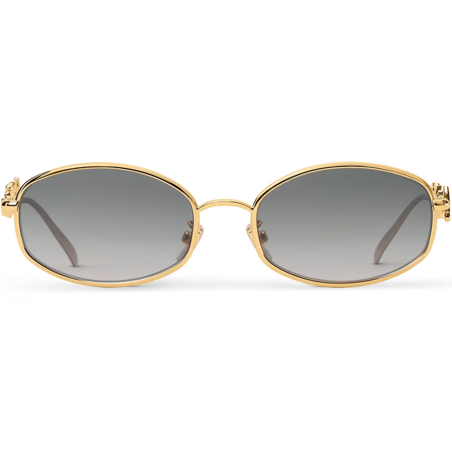 Kính mát Louis Vuitton Dáng Tròn LV Script Metal Round Sunglasses Gold 5