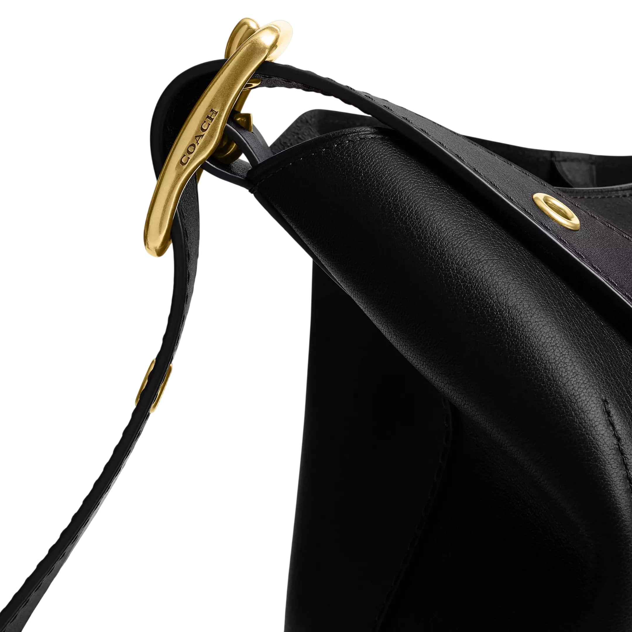 Túi đeo chéo nữ đen dáng đứng Coach Bleecker Bucket Bag Black CCC23 2