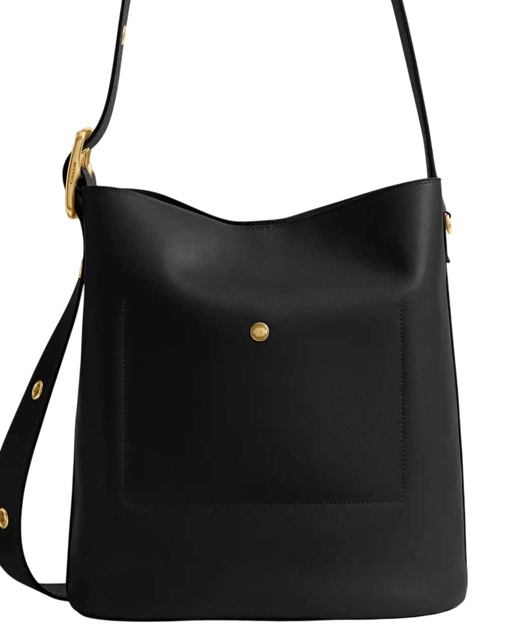 Túi đeo chéo nữ đen dáng đứng Coach Bleecker Bucket Bag Black CCC23 3