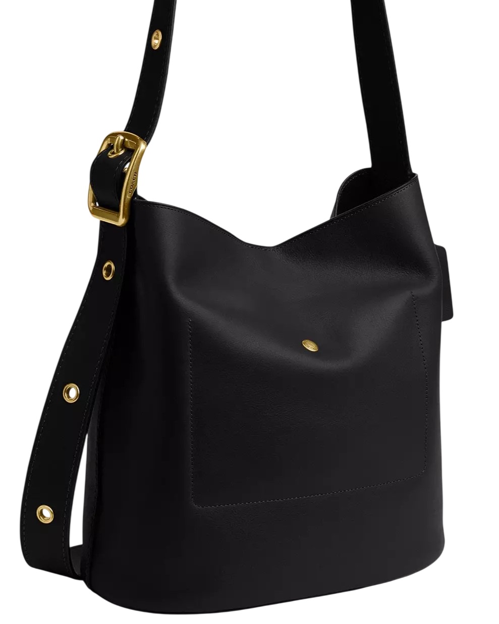Túi đeo chéo nữ đen dáng đứng Coach Bleecker Bucket Bag Black CCC23 8