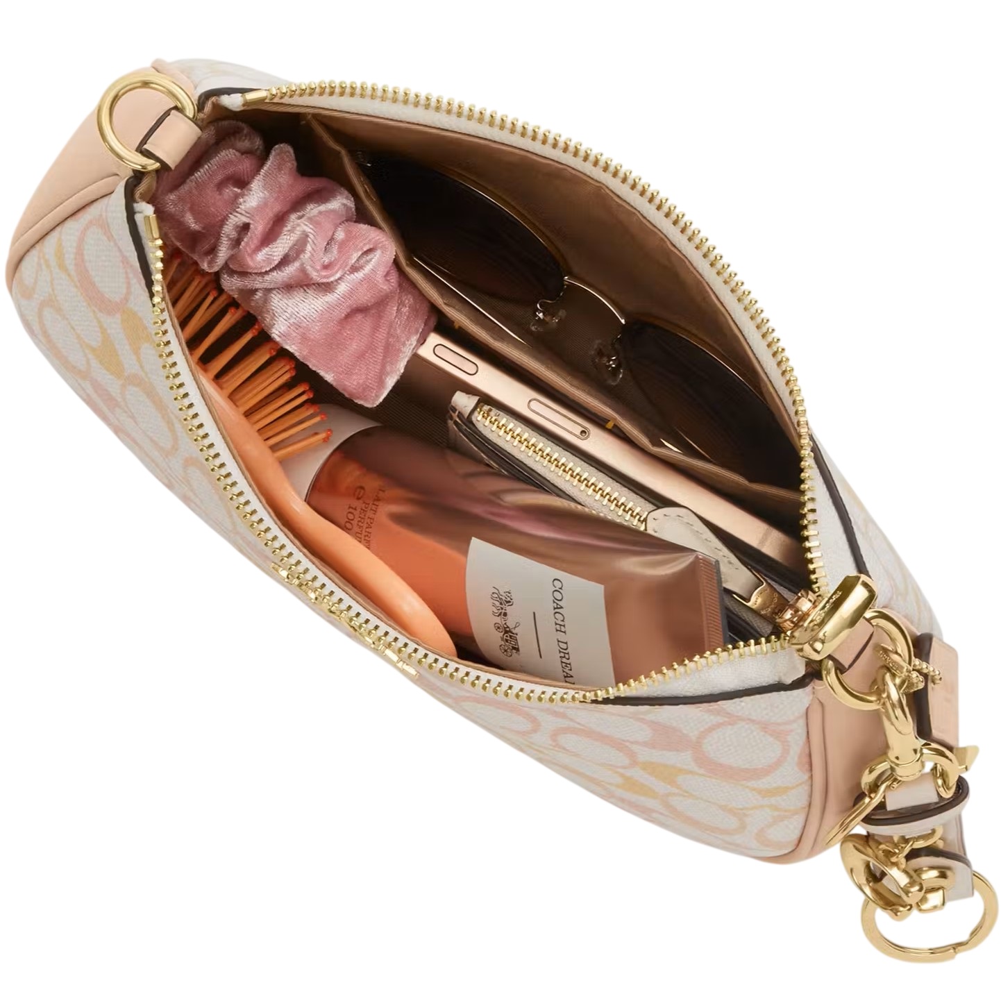 Túi đeo chéo Coach Teri Shoulder Bag In Pretty Signature Canvas Chalk Pink CDZ05 3