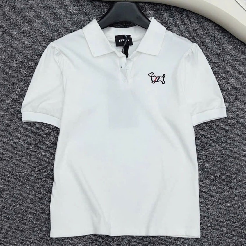 Áo thun nữ thời trang cổ bẻ Thom Browne 4