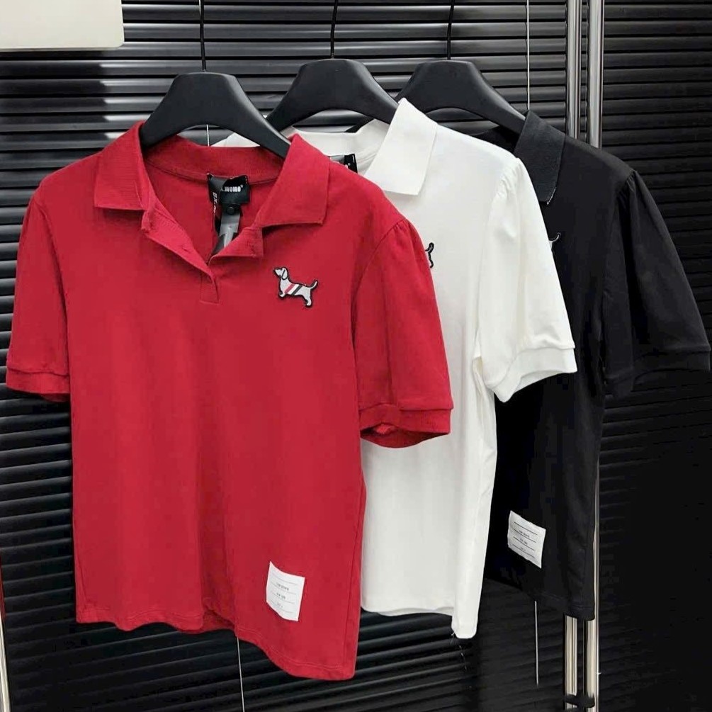 Áo thun nữ thời trang cổ bẻ Thom Browne 10