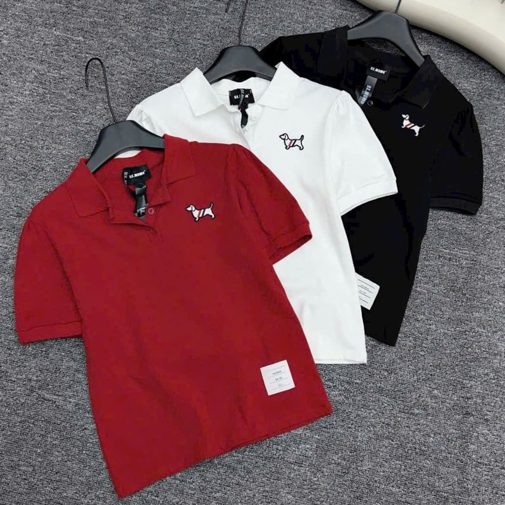 Áo thun nữ thời trang cổ bẻ Thom Browne 11