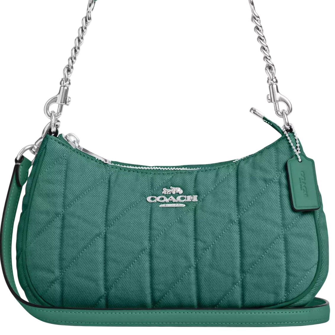 Túi nữ Coach Teri Shoulder Bag Ivy Green CBG86 2