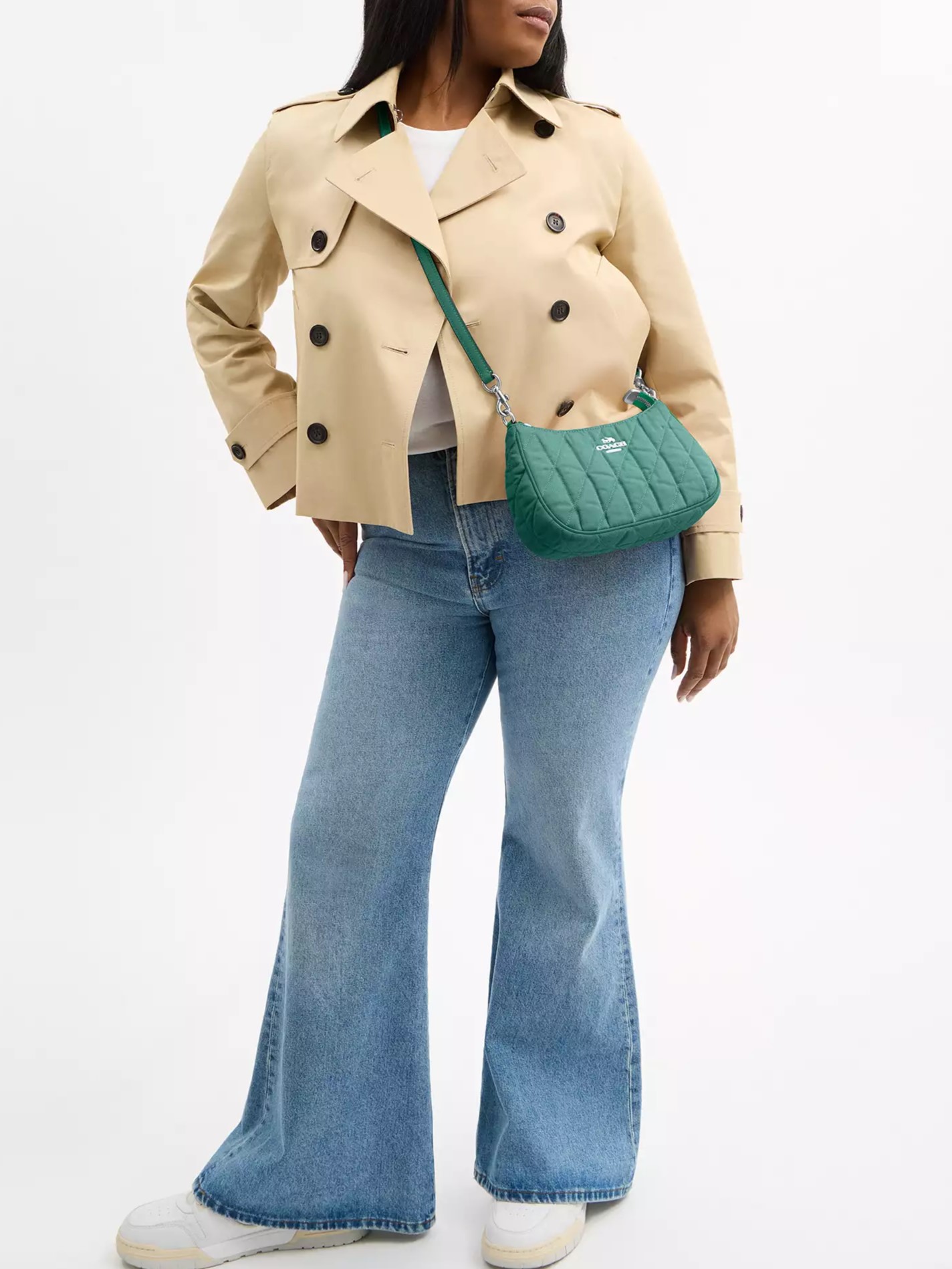 Túi nữ Coach Teri Shoulder Bag Ivy Green CBG86 8