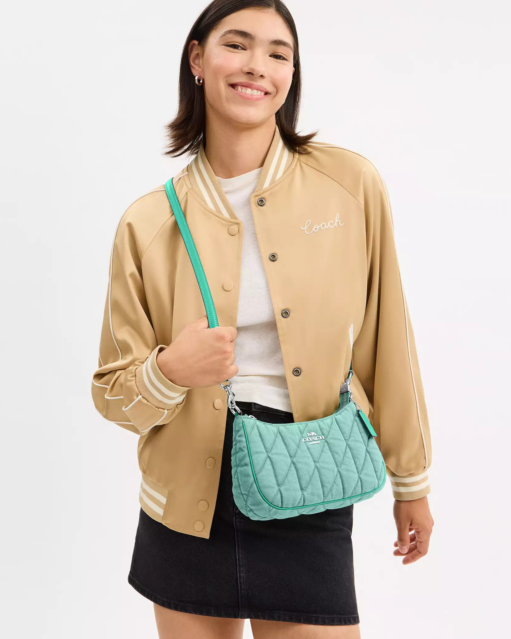 Túi nữ Coach Teri Shoulder Bag Ivy Green CBG86 5