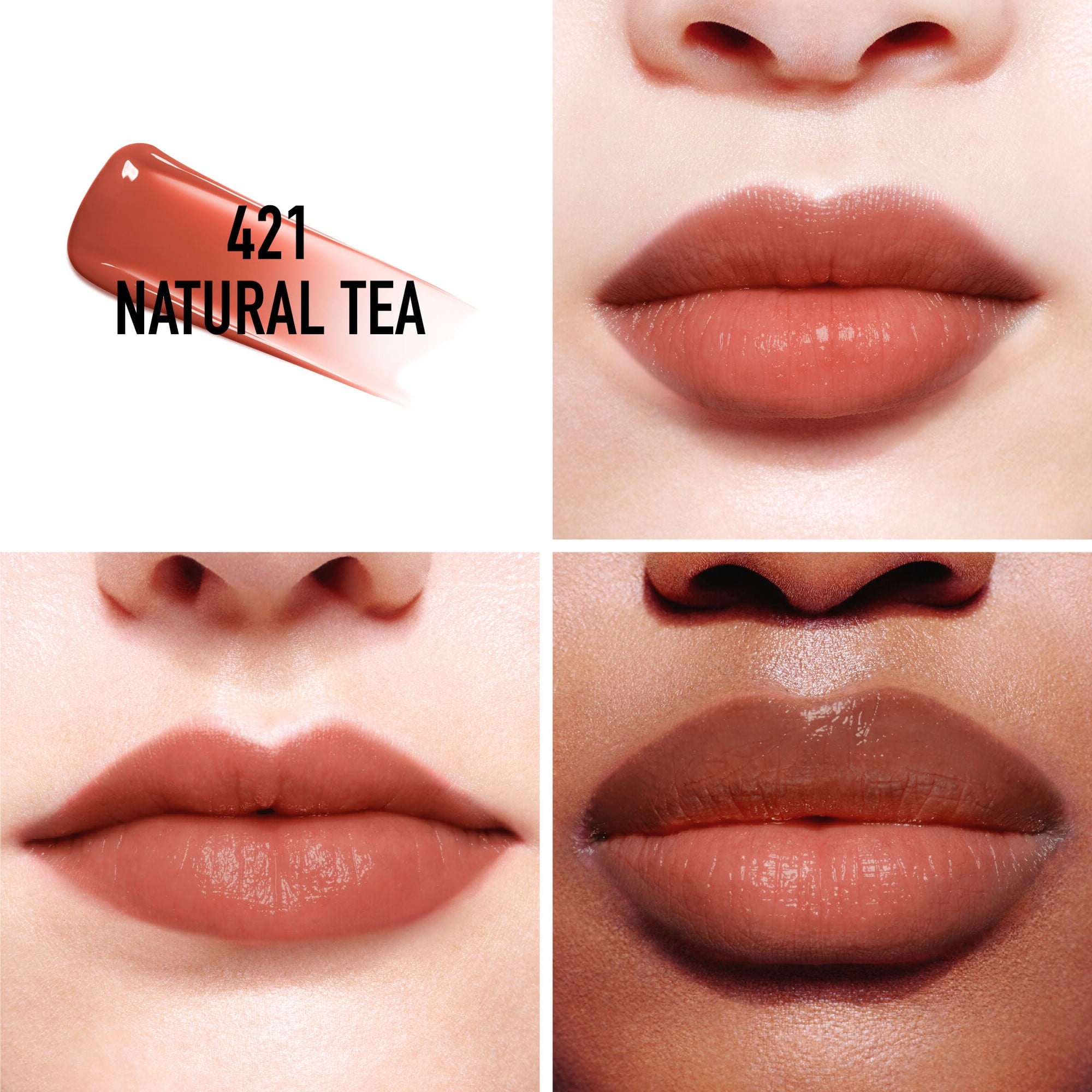 Son môi màu cam đất Dior Addict Lip Tint 421 Natural Tea 3