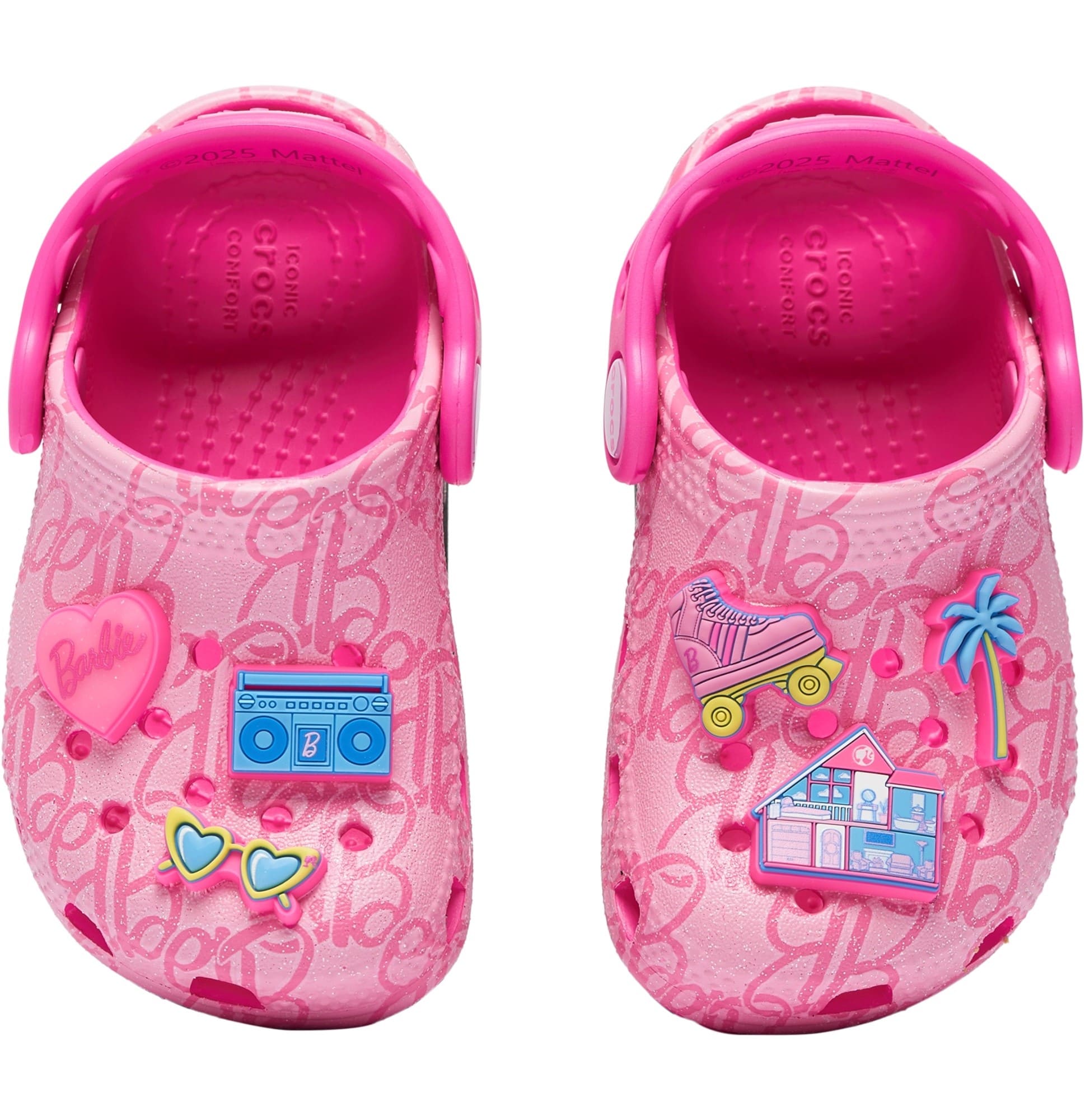 Giày sandal Crocs trẻ em Clog Toddler Classic Mattel Pink Barbie 3