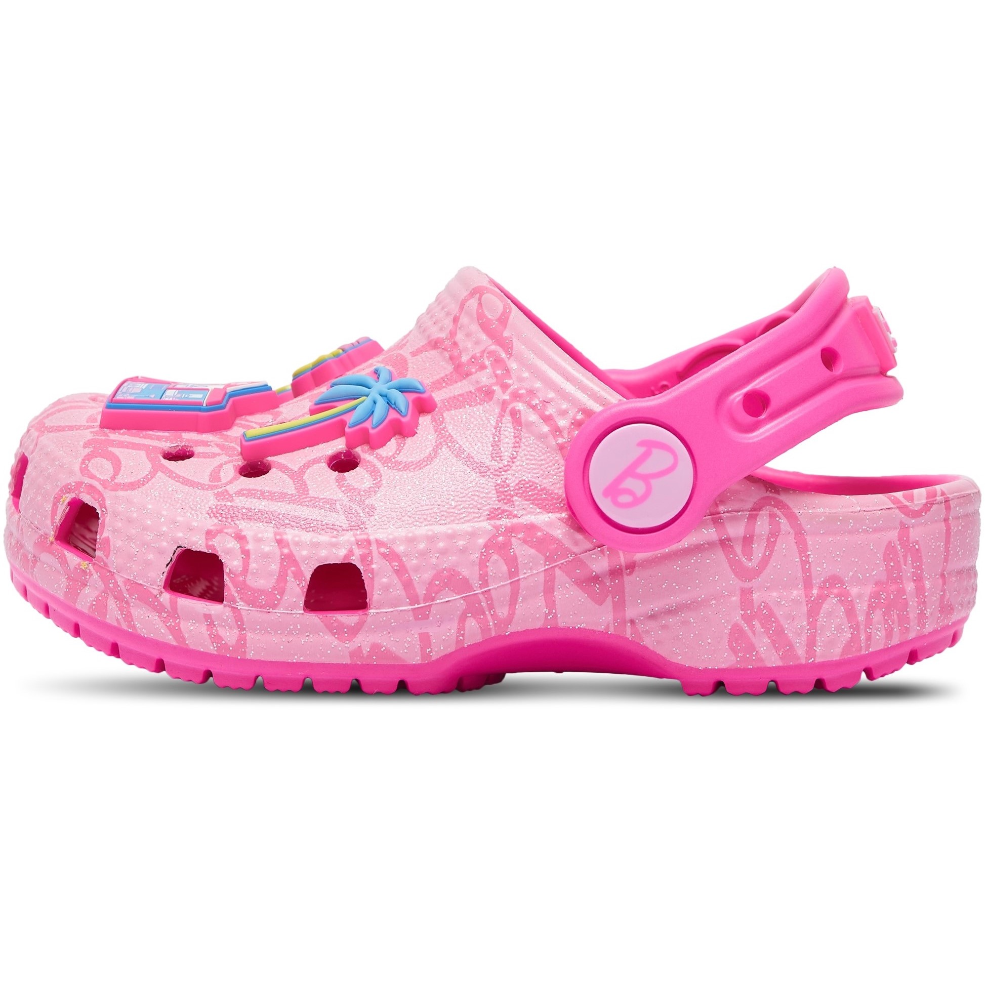 Giày sandal Crocs trẻ em Clog Toddler Classic Mattel Pink Barbie 7