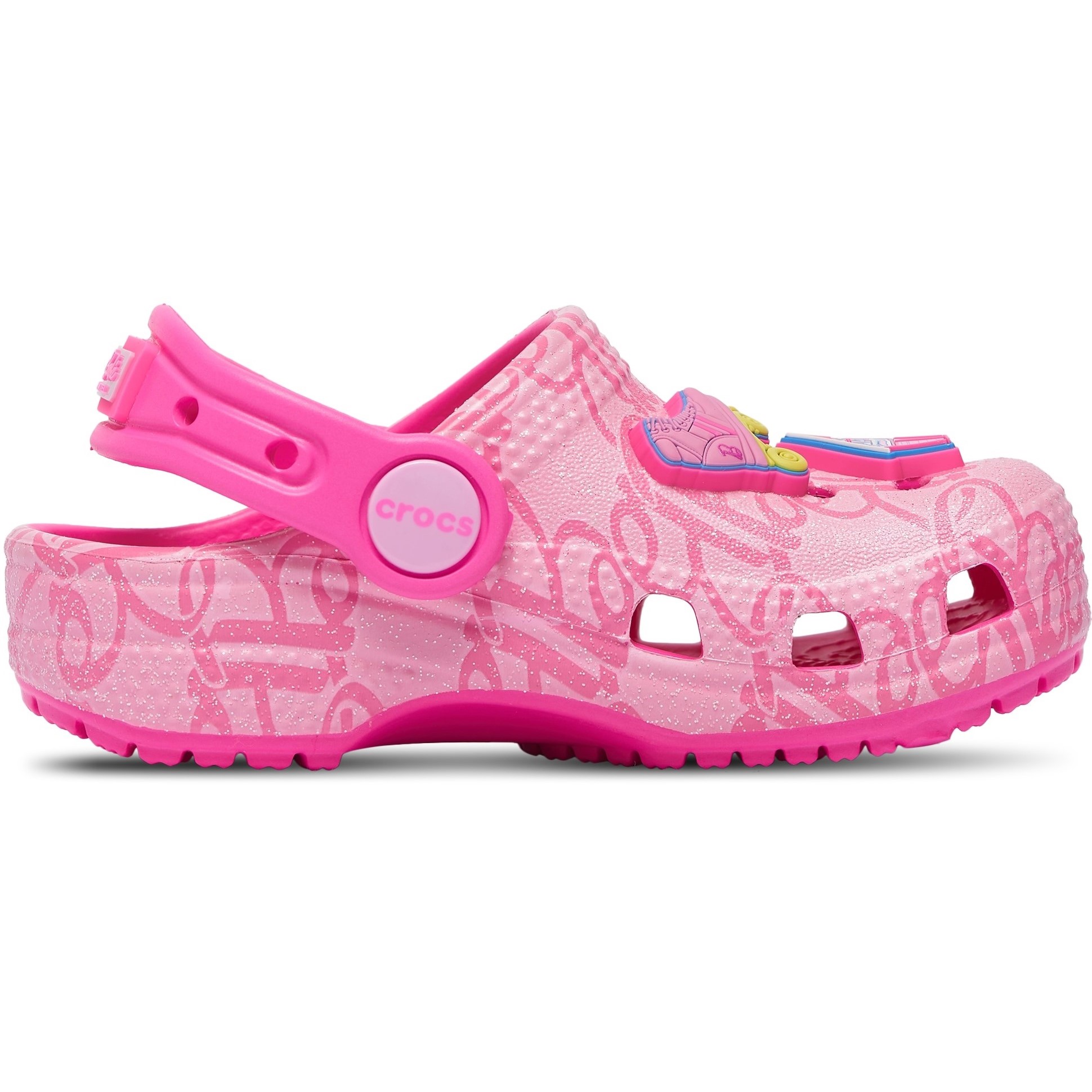 Giày sandal Crocs trẻ em Clog Toddler Classic Mattel Pink Barbie 10