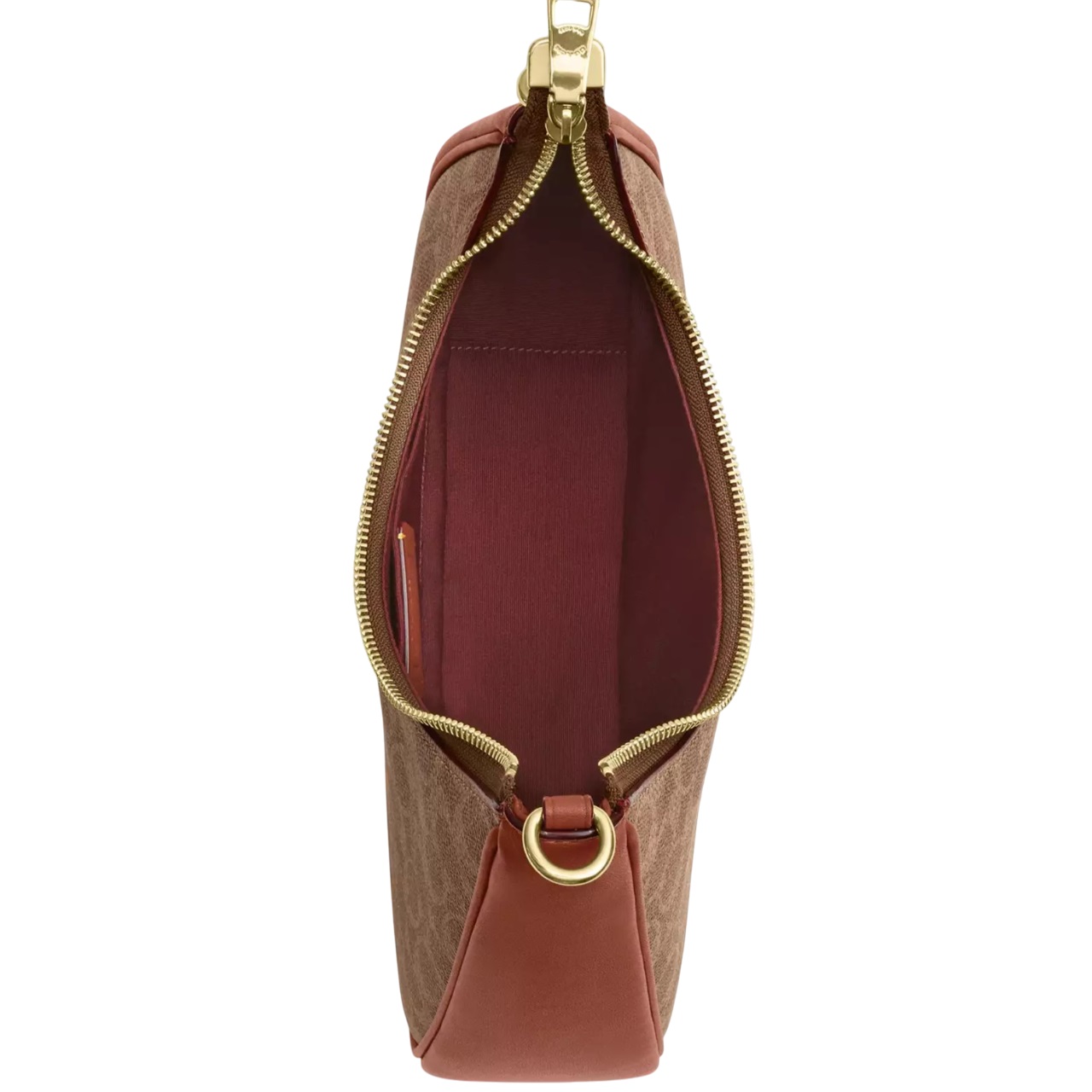 Túi kẹp nách Coach Twisted Teri Shoulder Bag In Signature Canvas Tan Caramel CBI02 4