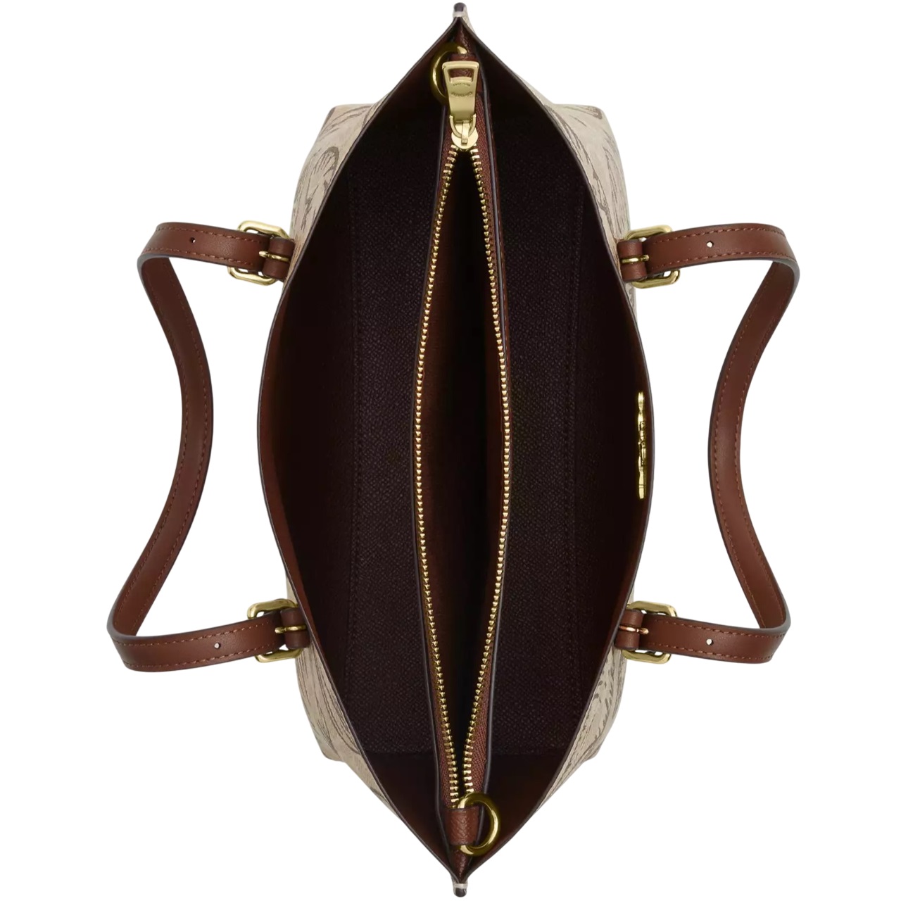 Túi đeo chéo Coach nữ Mollie Tote Bag 25 In Signature Canvas With Shell Print CBH63 1