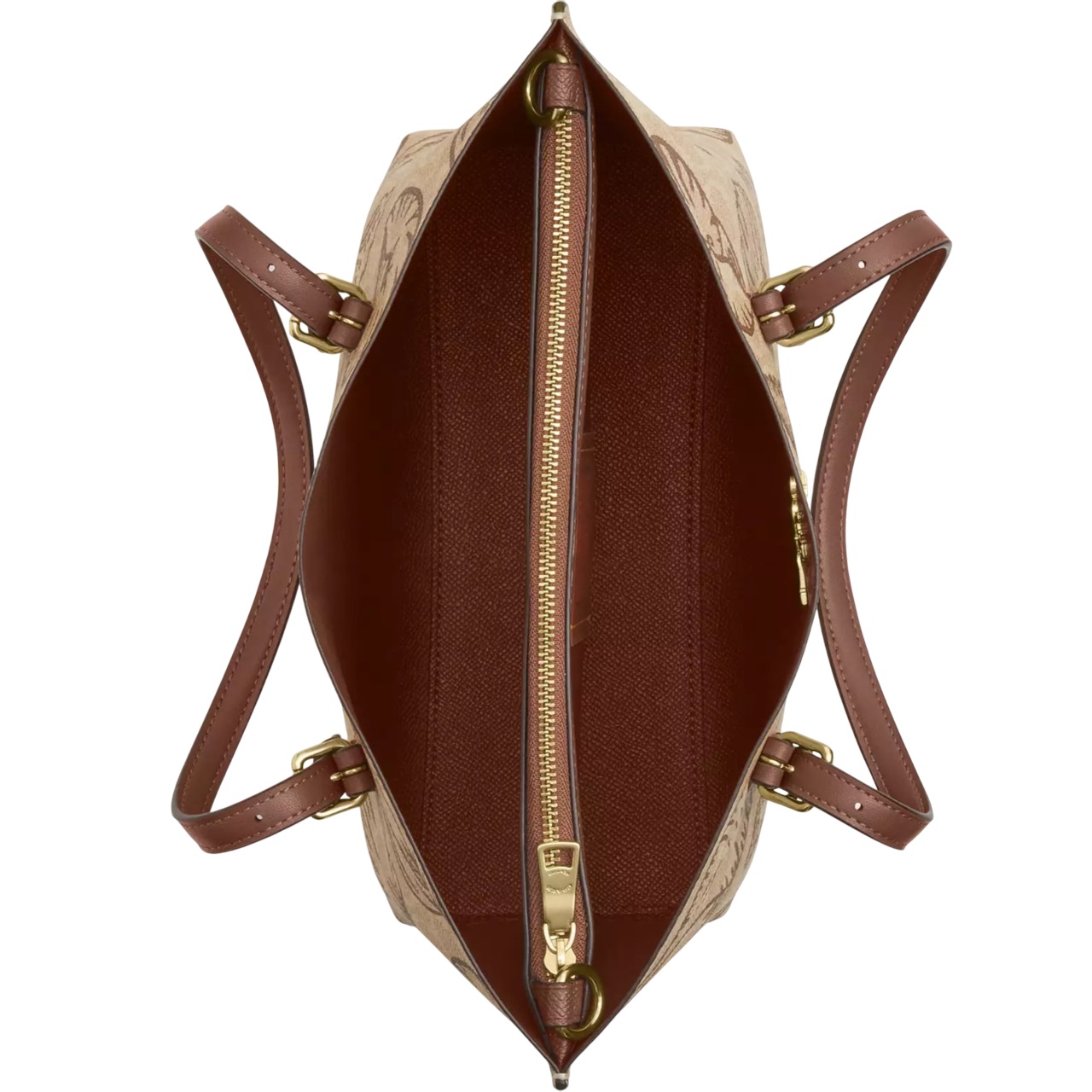 Túi đeo chéo Coach nữ Mollie Tote Bag 25 In Signature Canvas With Shell Print CBH63 7