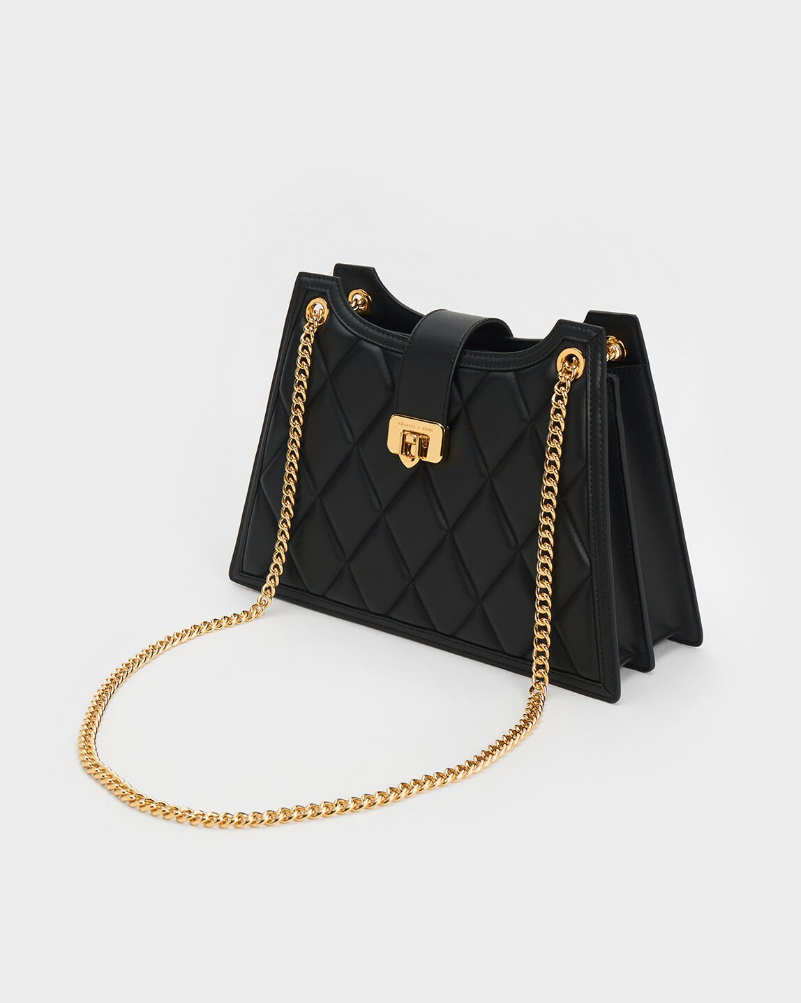 TÚI ĐEO VAI NỮ CNK CHARLES KEITH CRESSIDA QUILTED TRAPEZE CHAIN BAG CK2-30151307 9