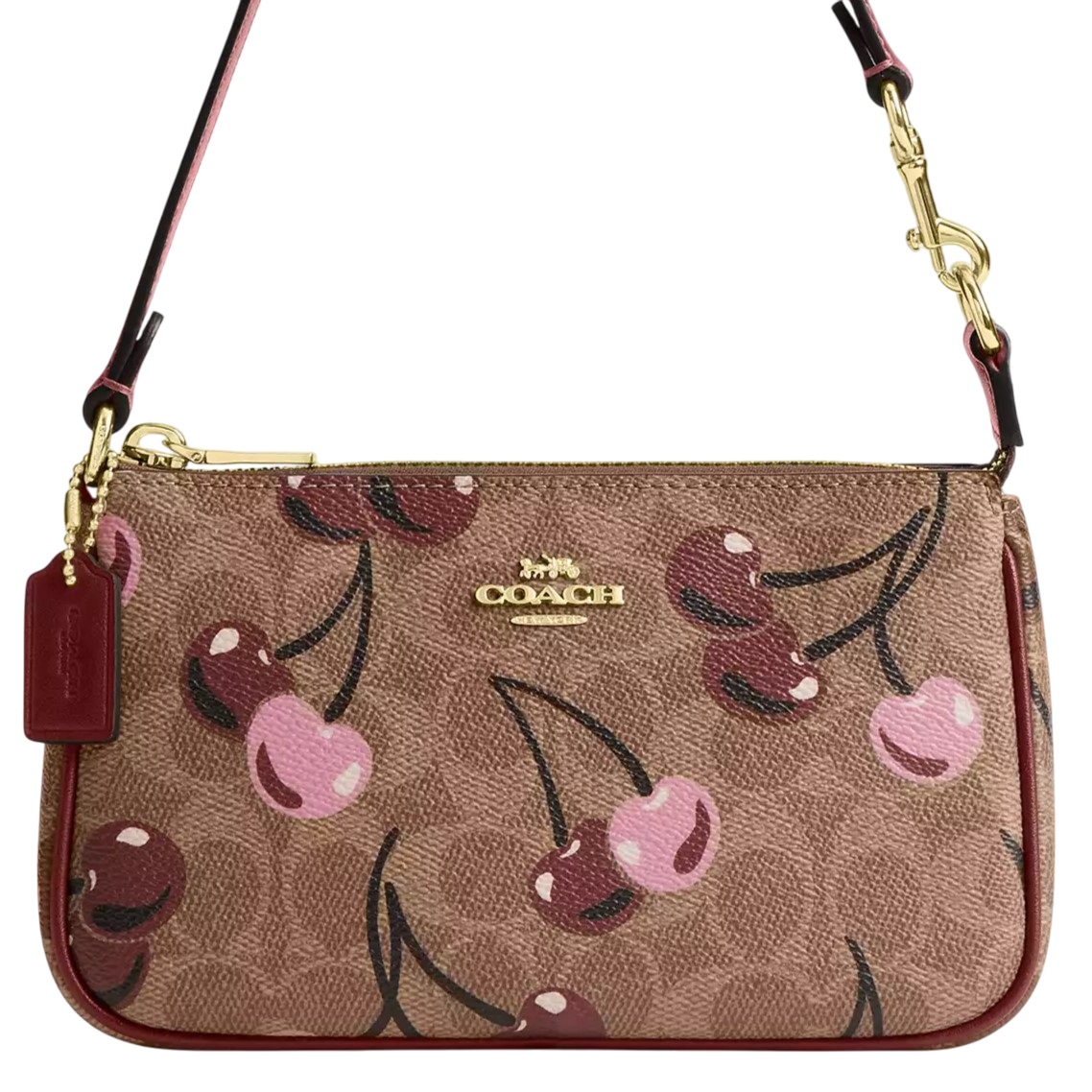 Túi xách Coach Nolita 19 In Signature Canvas With Cherry Print Tan Multi CZ011 5