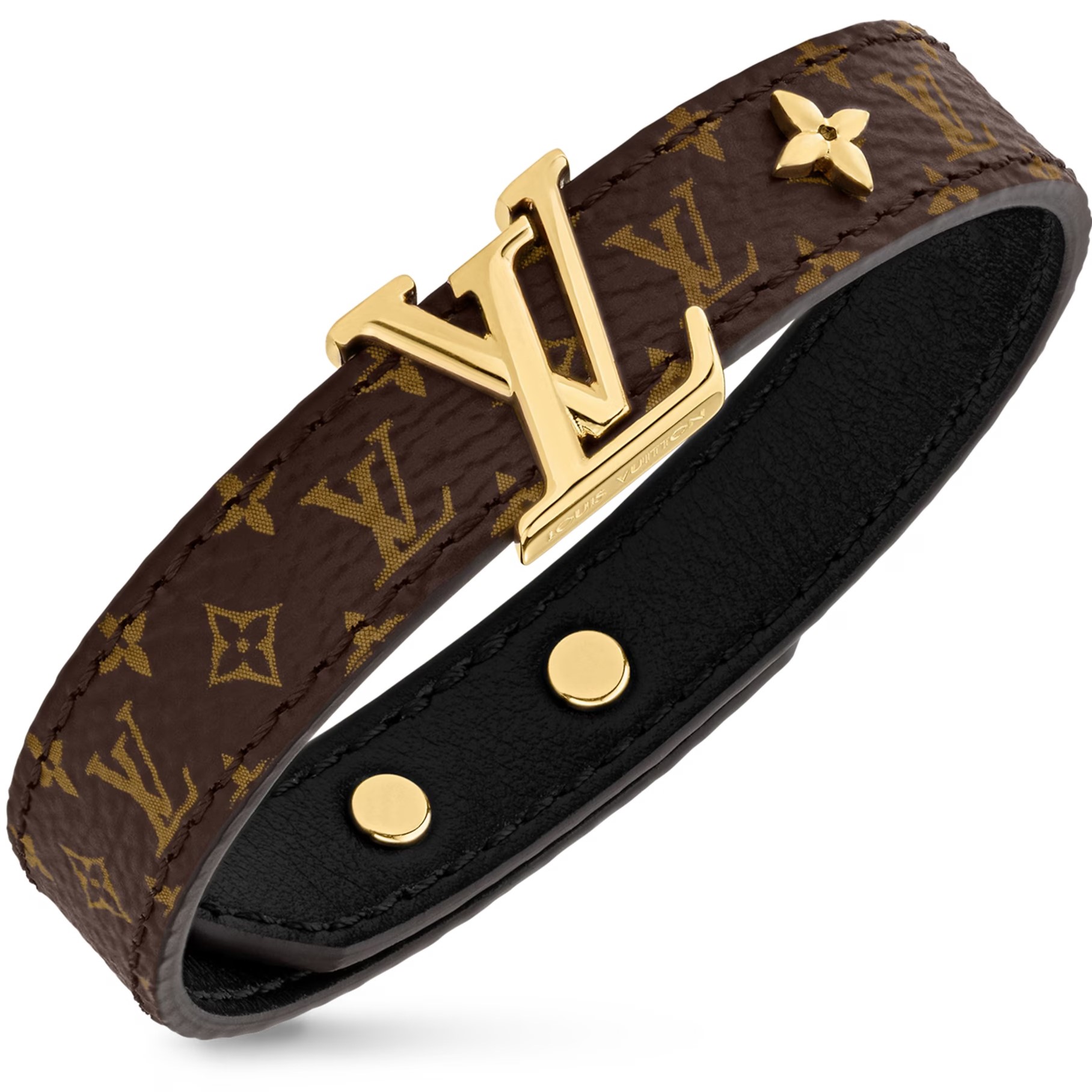 Vòng đeo tay unisex dây da LV Iconic Monogram Flower Signatures Bracelet 2