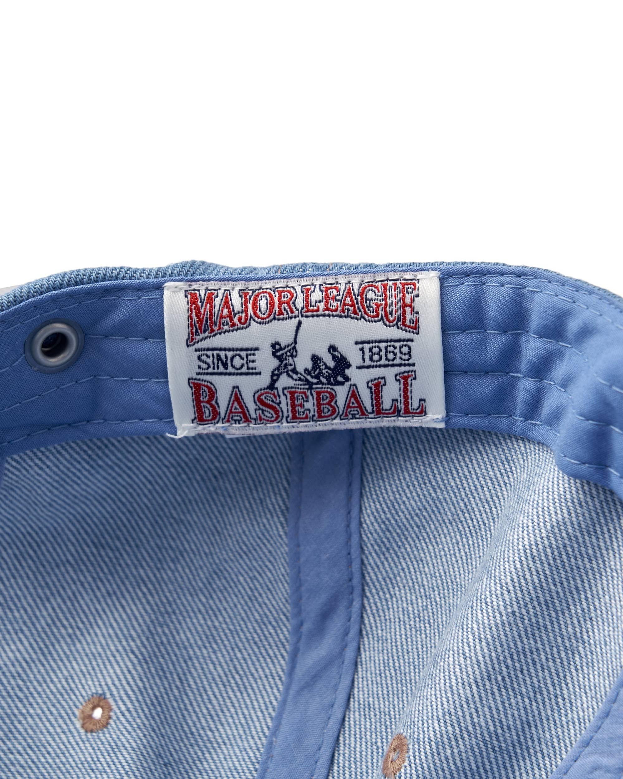 Nón lưỡi trai MLB Damaged Washed Denim Unstructured Ball Cap New York Yankees 3ACPVD34N-50BLL 2