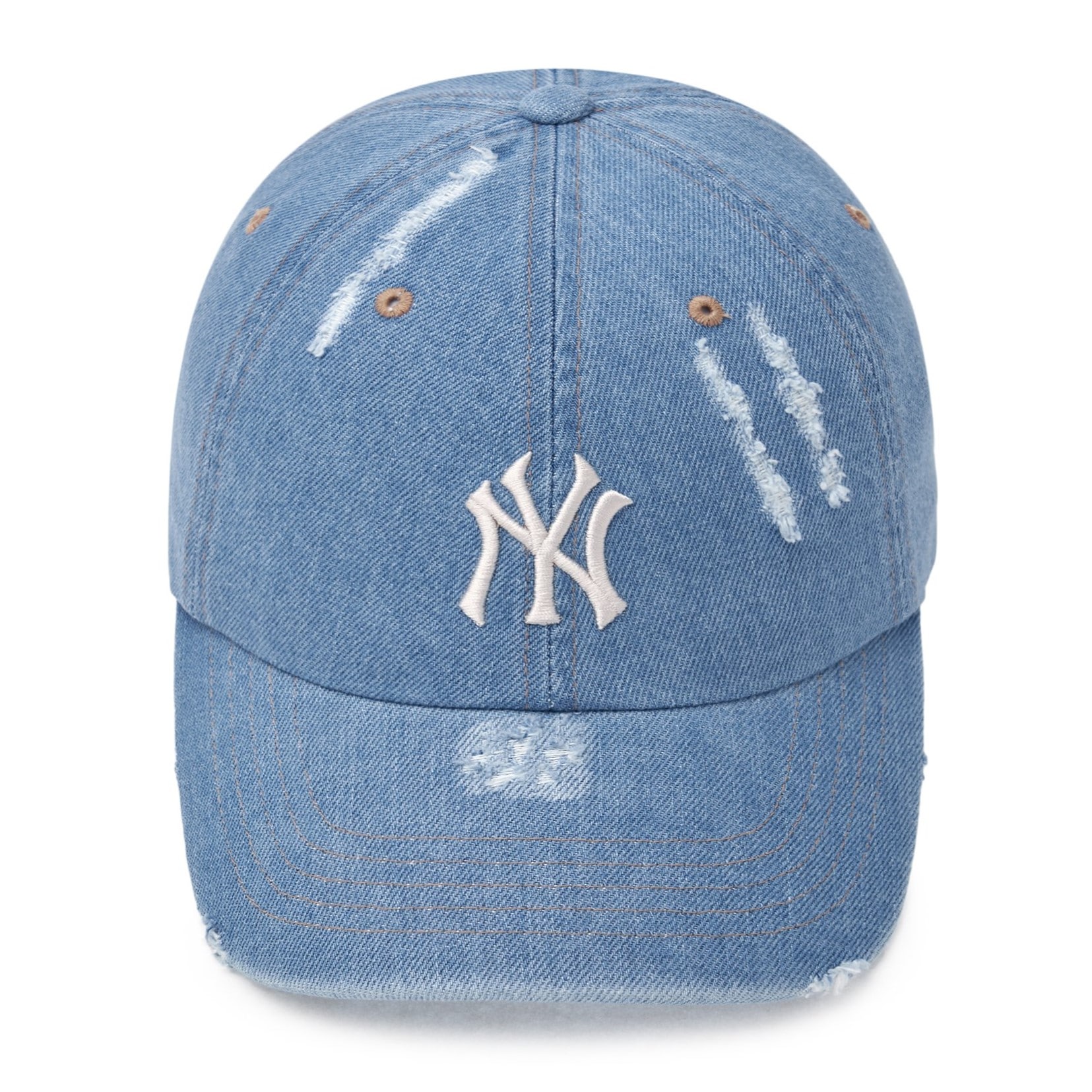 Nón lưỡi trai MLB Damaged Washed Denim Unstructured Ball Cap New York Yankees 3ACPVD34N-50BLL 6