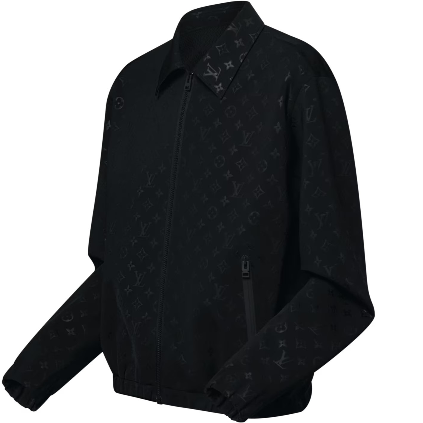 Áo khoác nữ LV Louis Vuitton Monogram Zip-Up Jacket Black 6