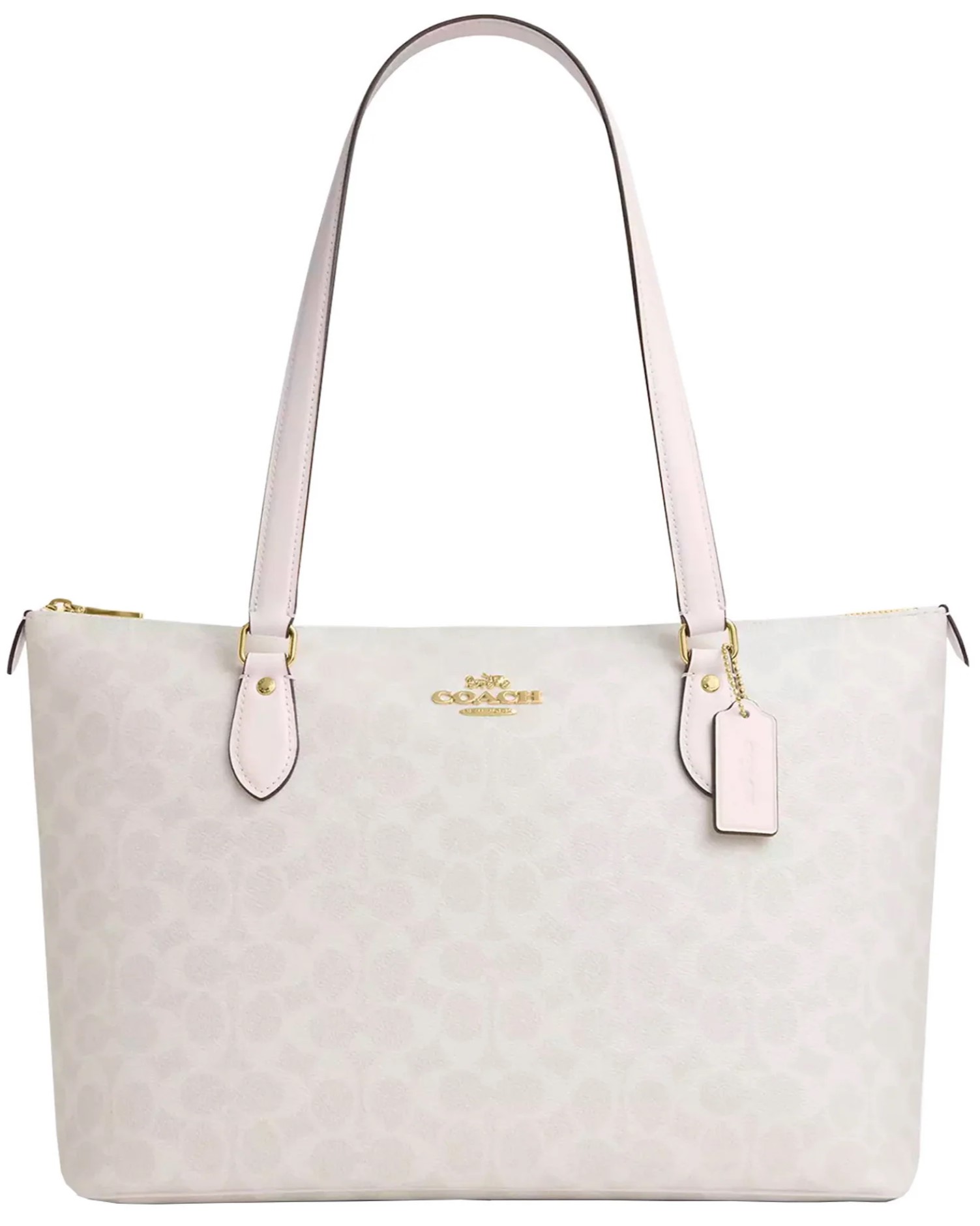 Túi xách Tote Nữ Coach Gallery Tote Bag In Signature Canvas Glacier White CW381 9
