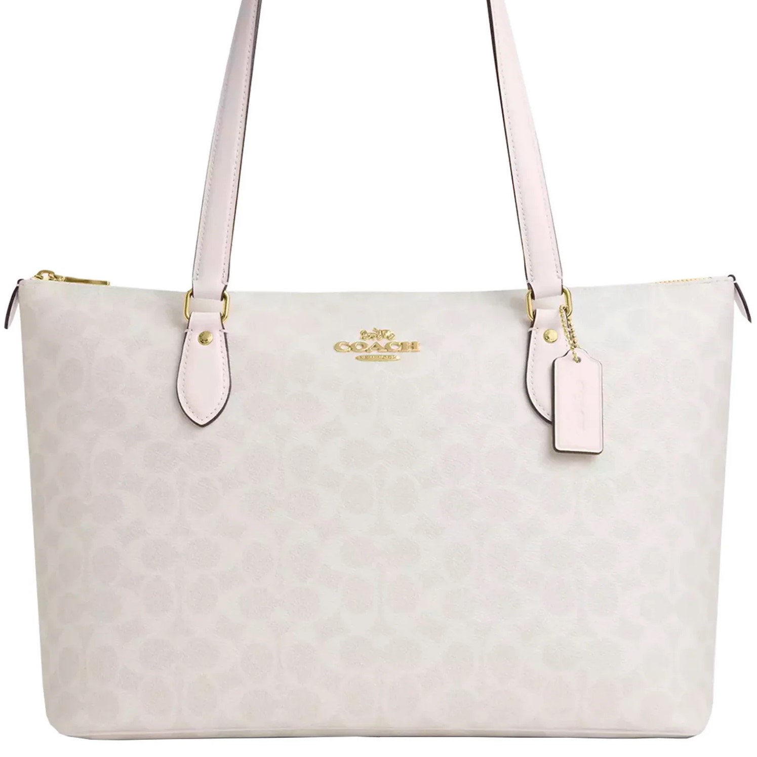 Túi xách Tote Nữ Coach Gallery Tote Bag In Signature Canvas Glacier White CW381 7