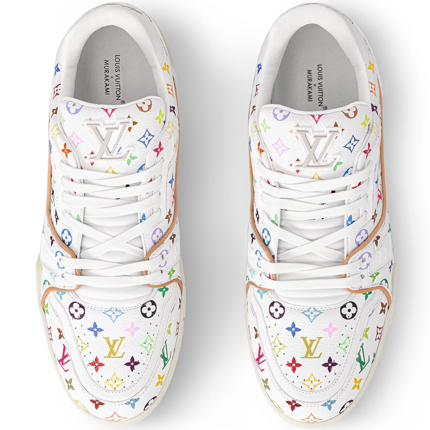 Giày trắng Thể Thao LV Trainer LV x TM White 1AHEKG 2