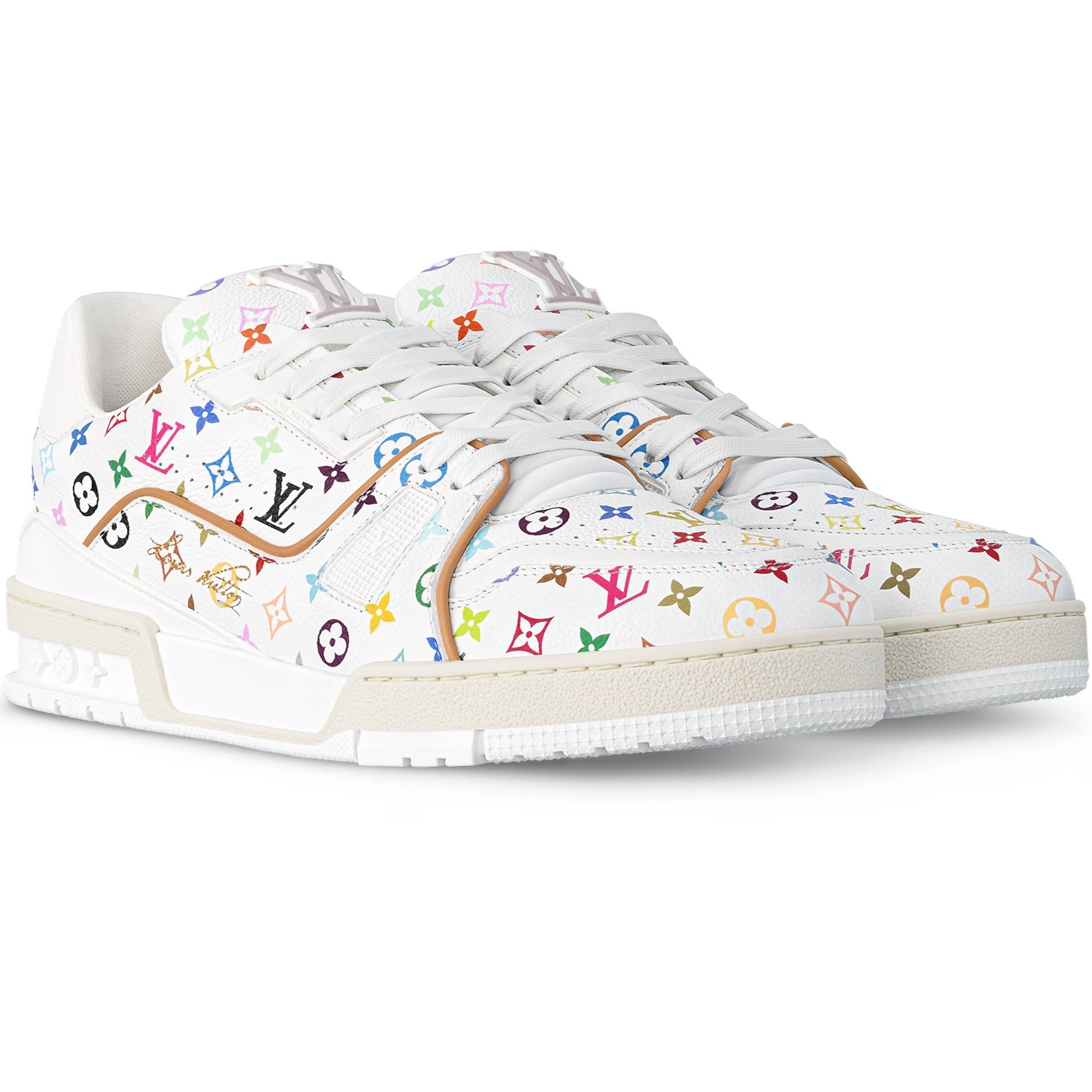 Giày trắng Thể Thao LV Trainer LV x TM White 1AHEKG 4