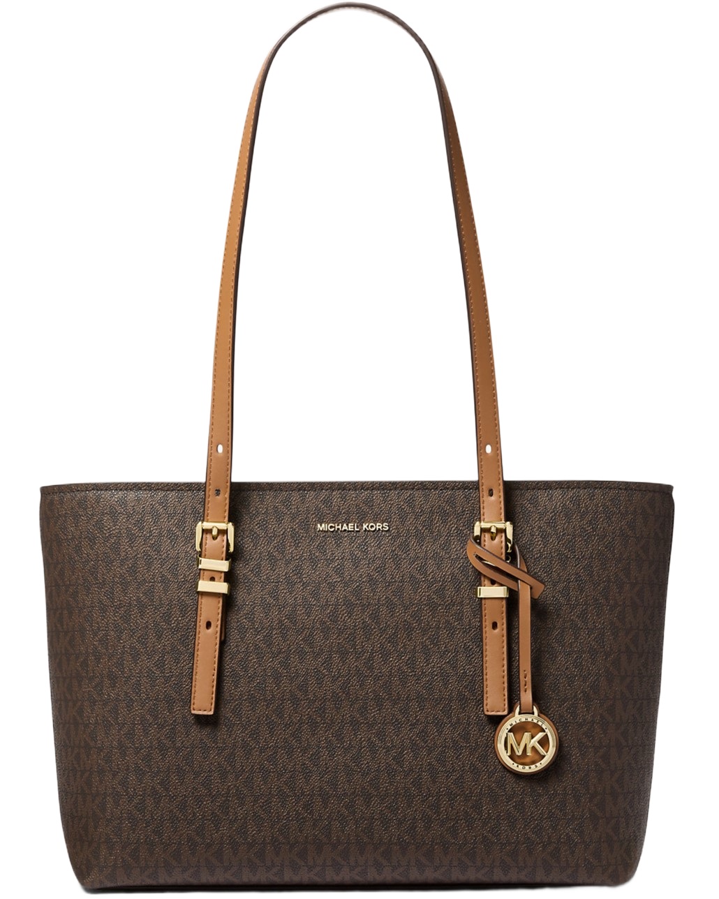Túi xách Michael Kors Quinn Medium Signature Logo and Leather Tote Bag Brown 1
