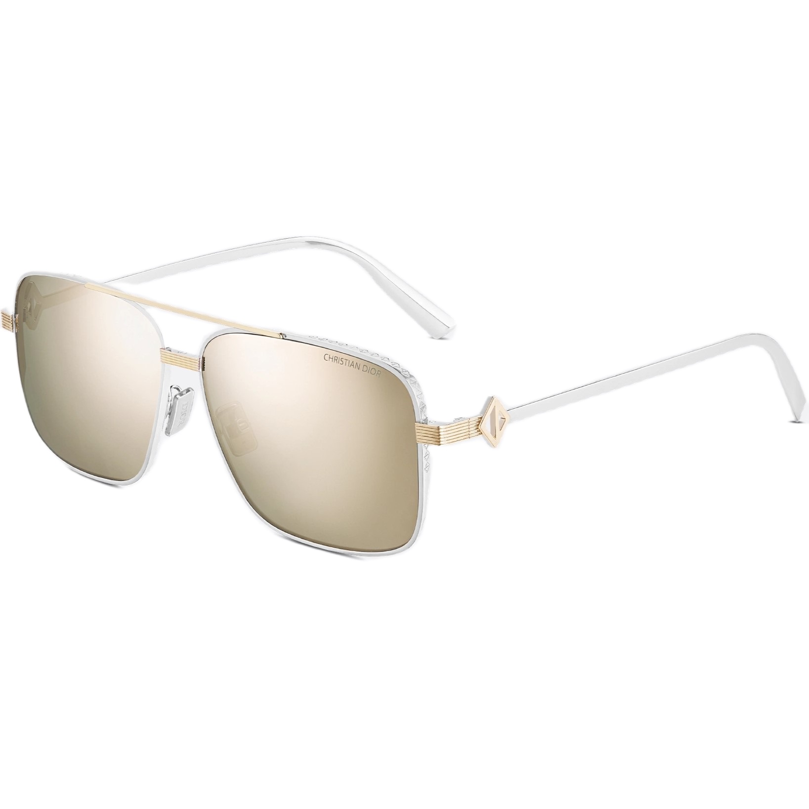 Mắt kính Dior CD Diamond S9U Gold-Tone Mirrored Navigator Sunglasses 5