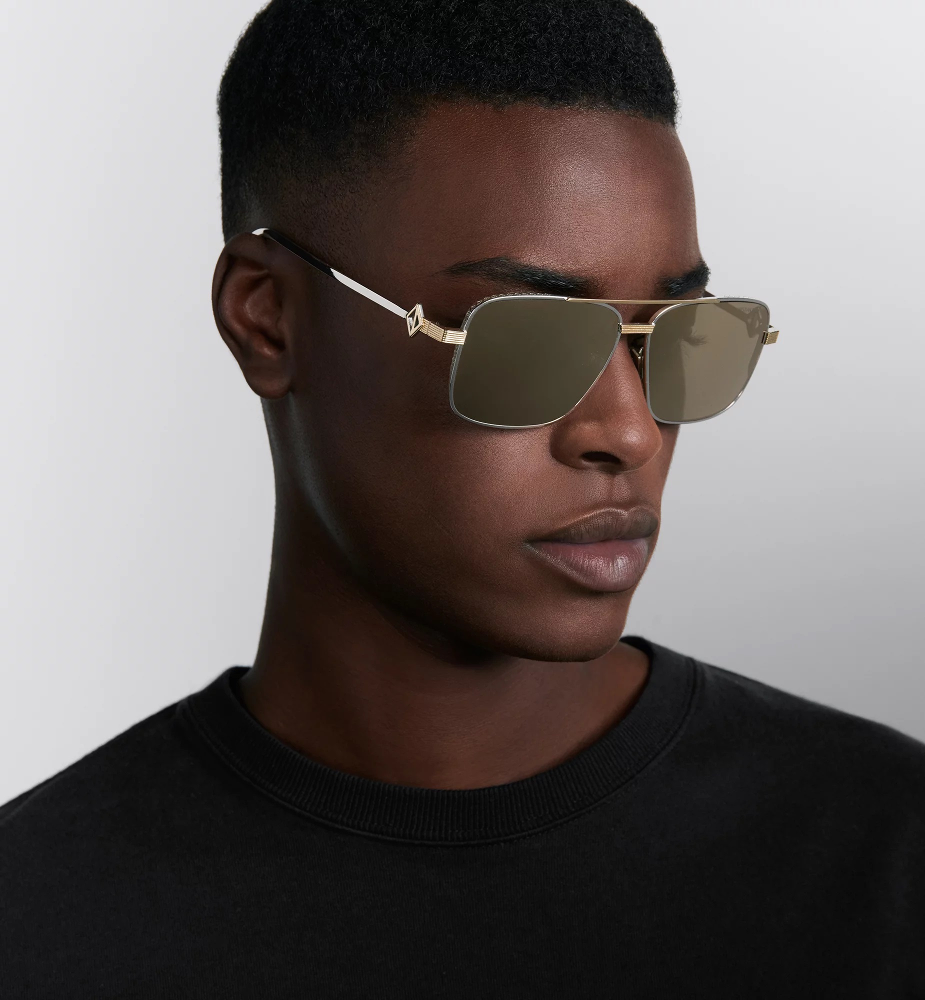 Mắt kính Dior CD Diamond S9U Gold-Tone Mirrored Navigator Sunglasses 6