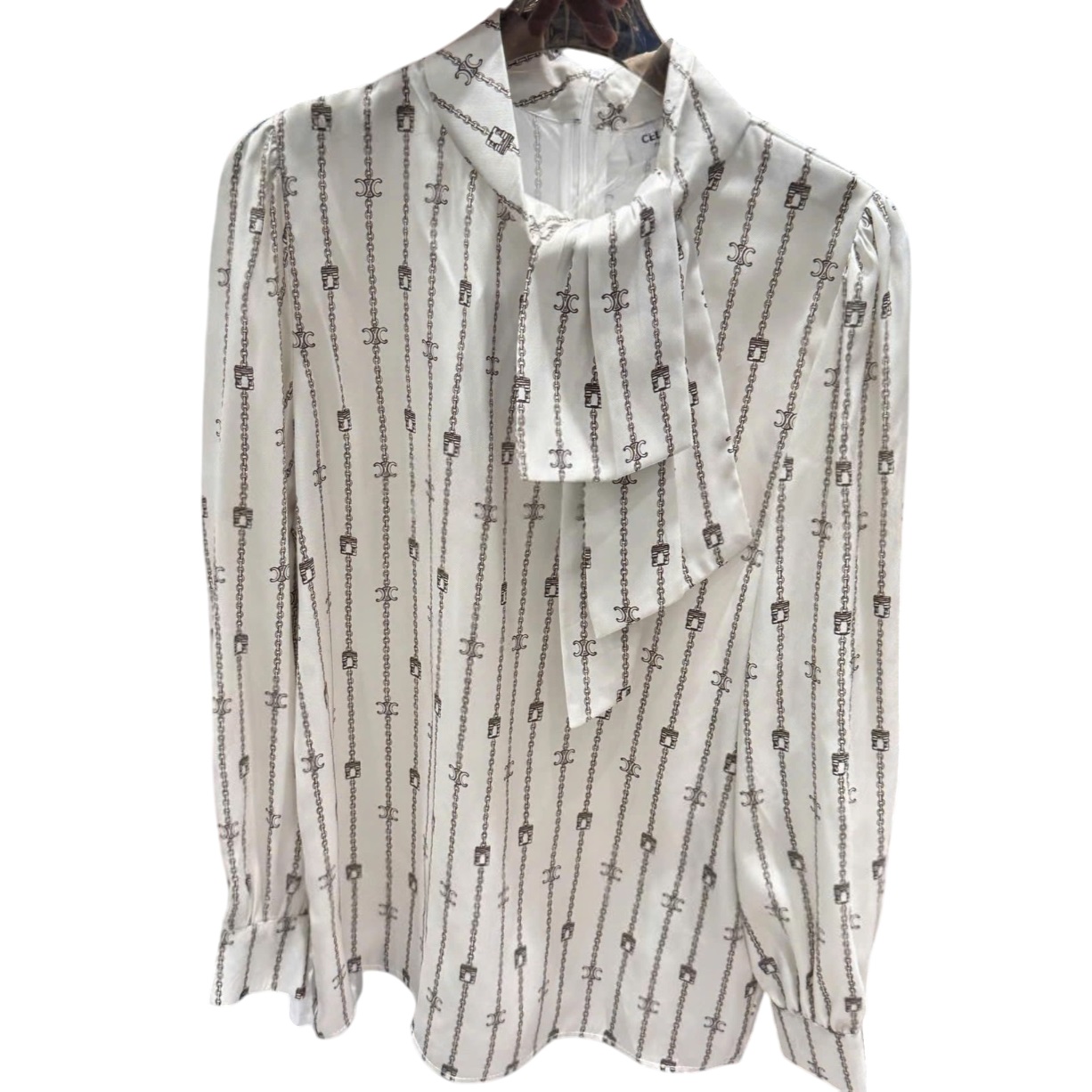 Áo sơ mi thắt nơ Celine 3