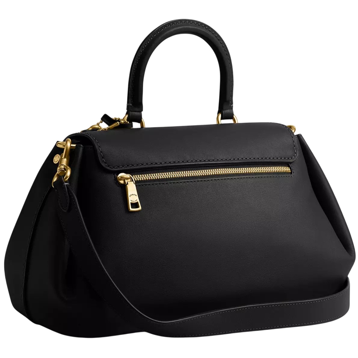 Túi xách Coach Slouchy Rogue Top Handle Bag Brass Black CCC39 1